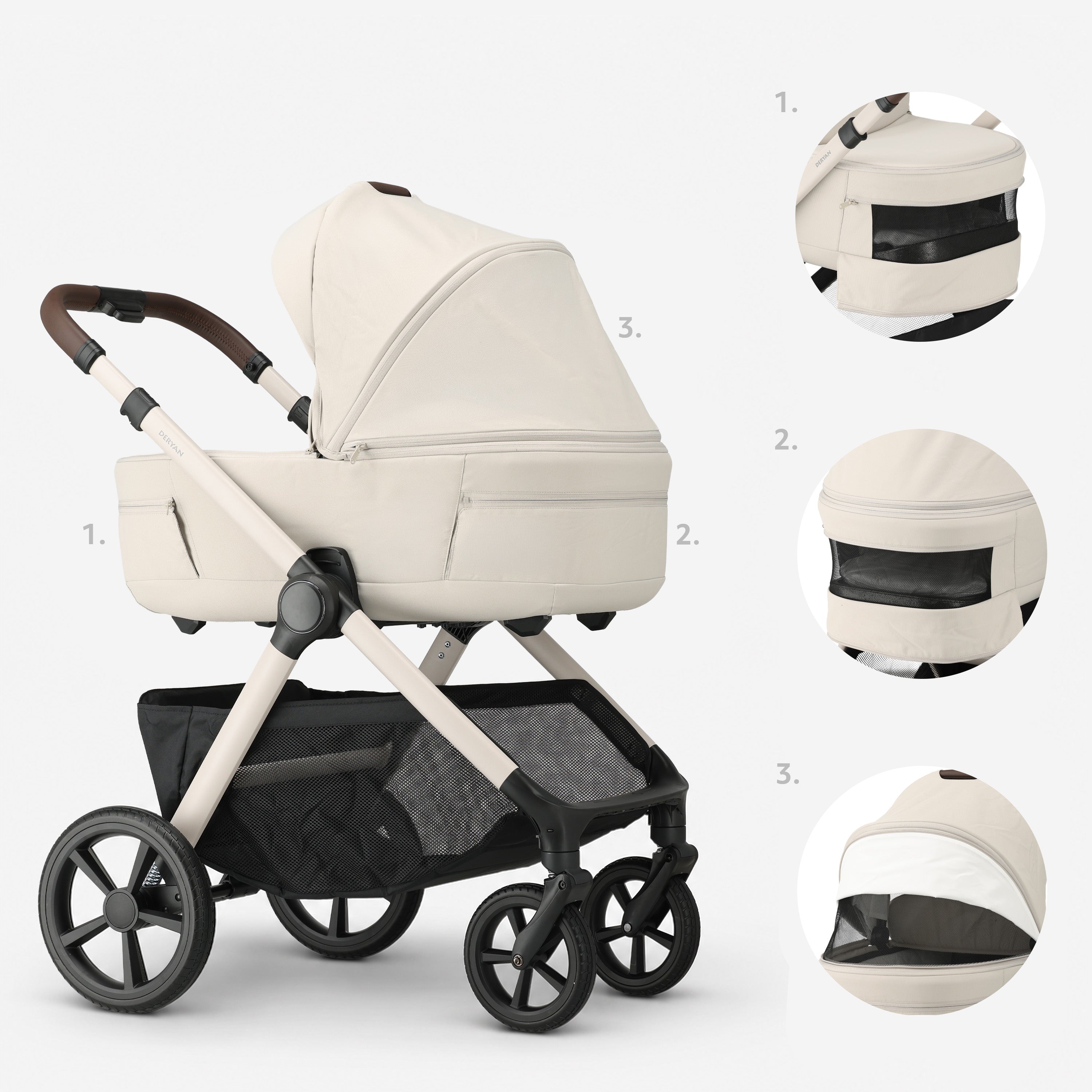 Otis 2-in-1 Kinderwagen Beige