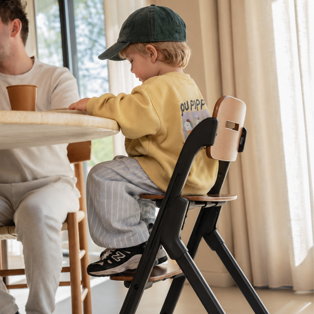 Oak Luxe Kinderstoel met Bouncer - Zwart