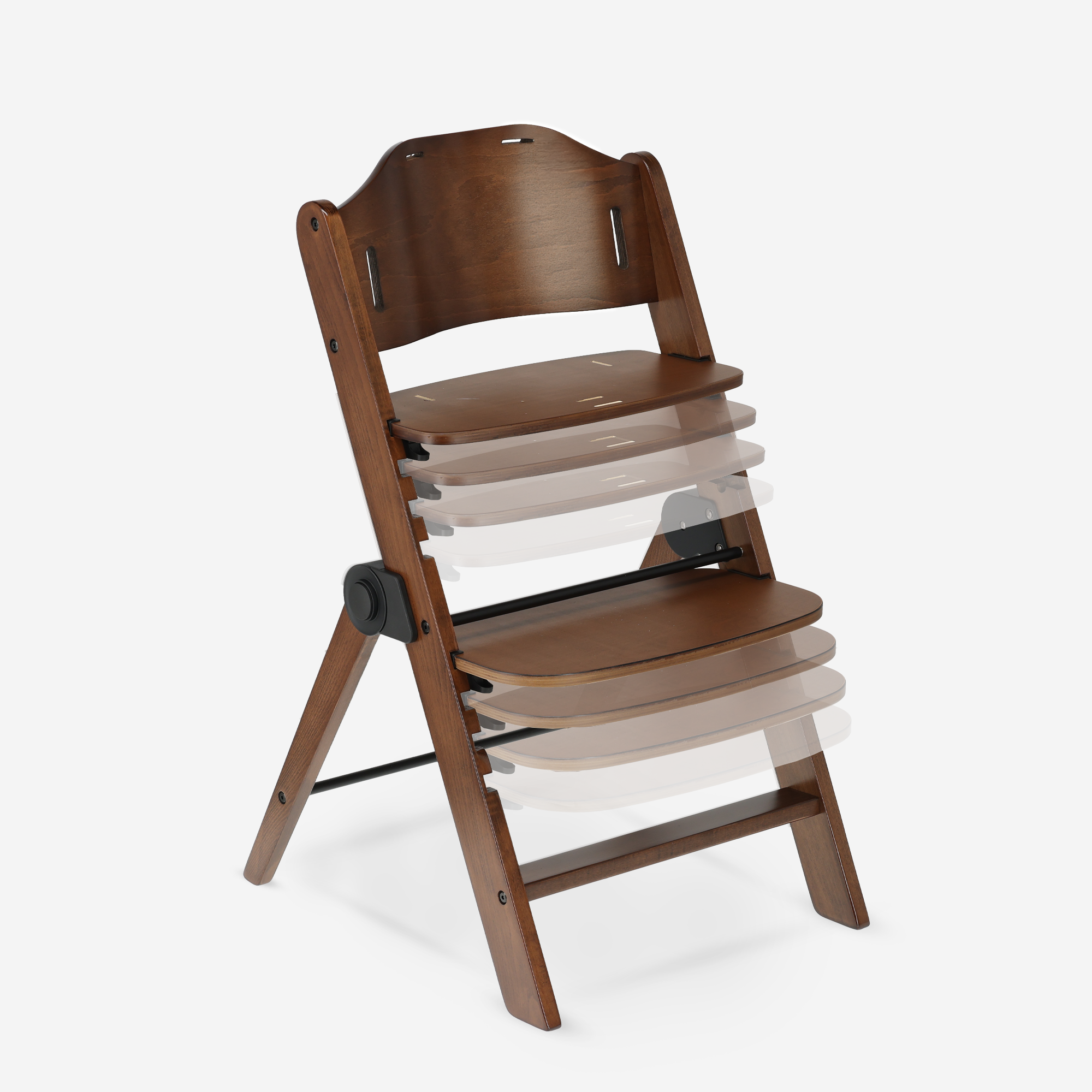 Odin Luxe Houten Meegroeistoel Kinderstoel met Bouncer - Inclusief Eetblad - Verstelbare Kinderstoel - Wood/Nougat