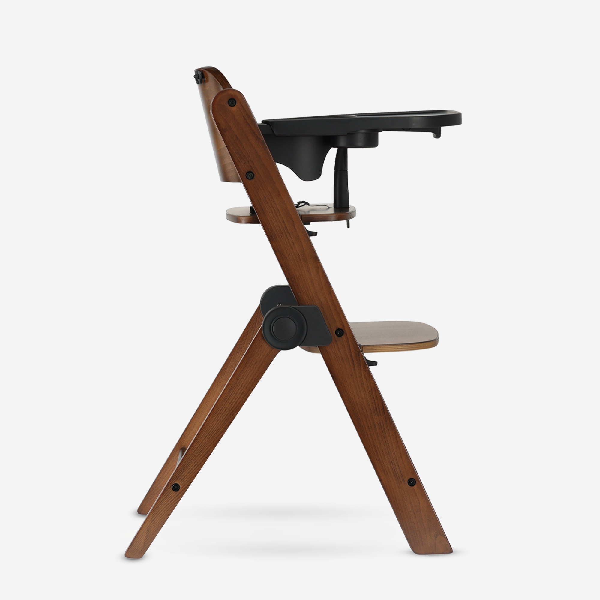 Odin Luxe Houten Meegroeistoel Kinderstoel met Bouncer - Inclusief Eetblad - Verstelbare Kinderstoel - Wood/Zwart