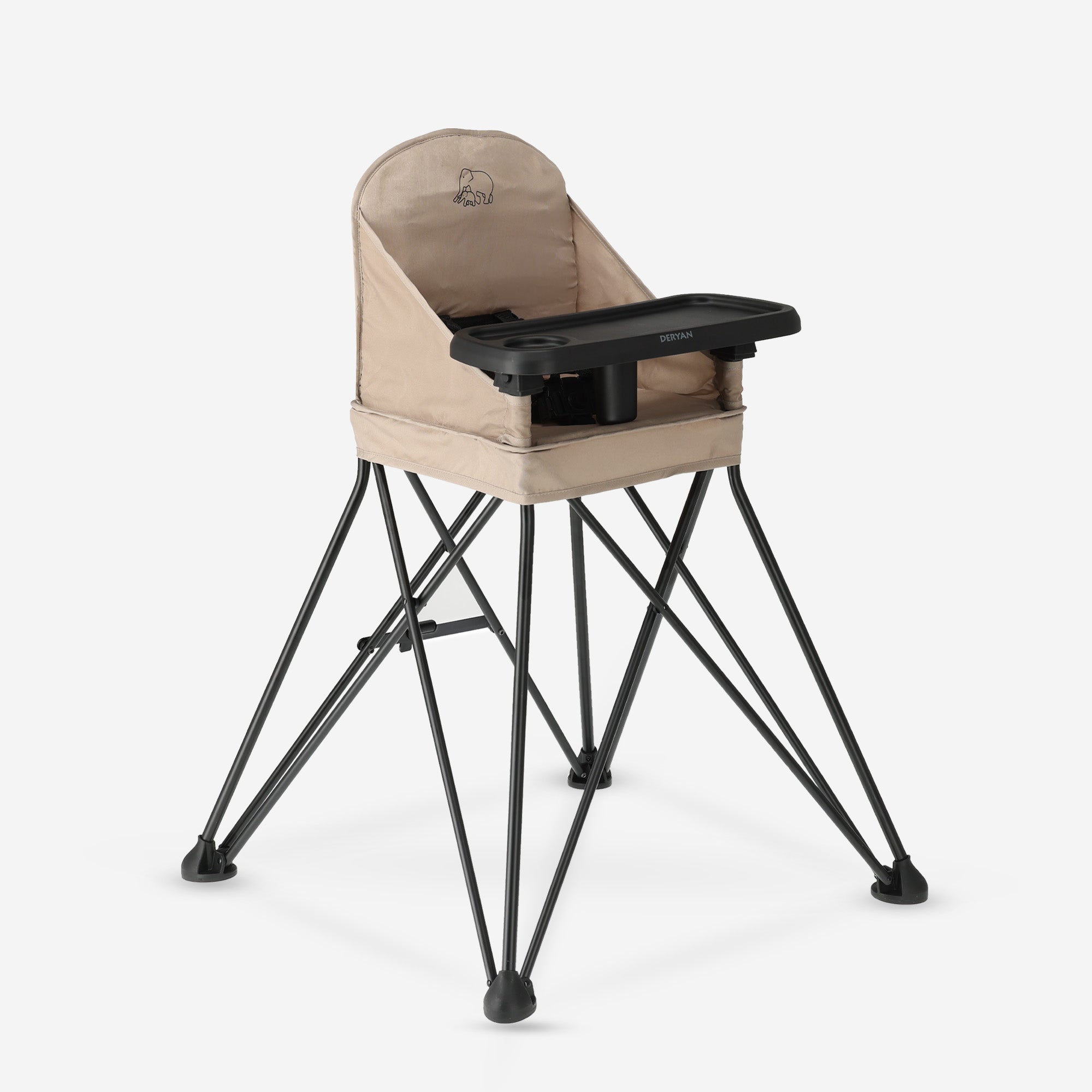 Pop 'N Sit draagbare kinderstoel - Opvouwbare kinderstoel - Inclusief handige meeneemtas - Nougat