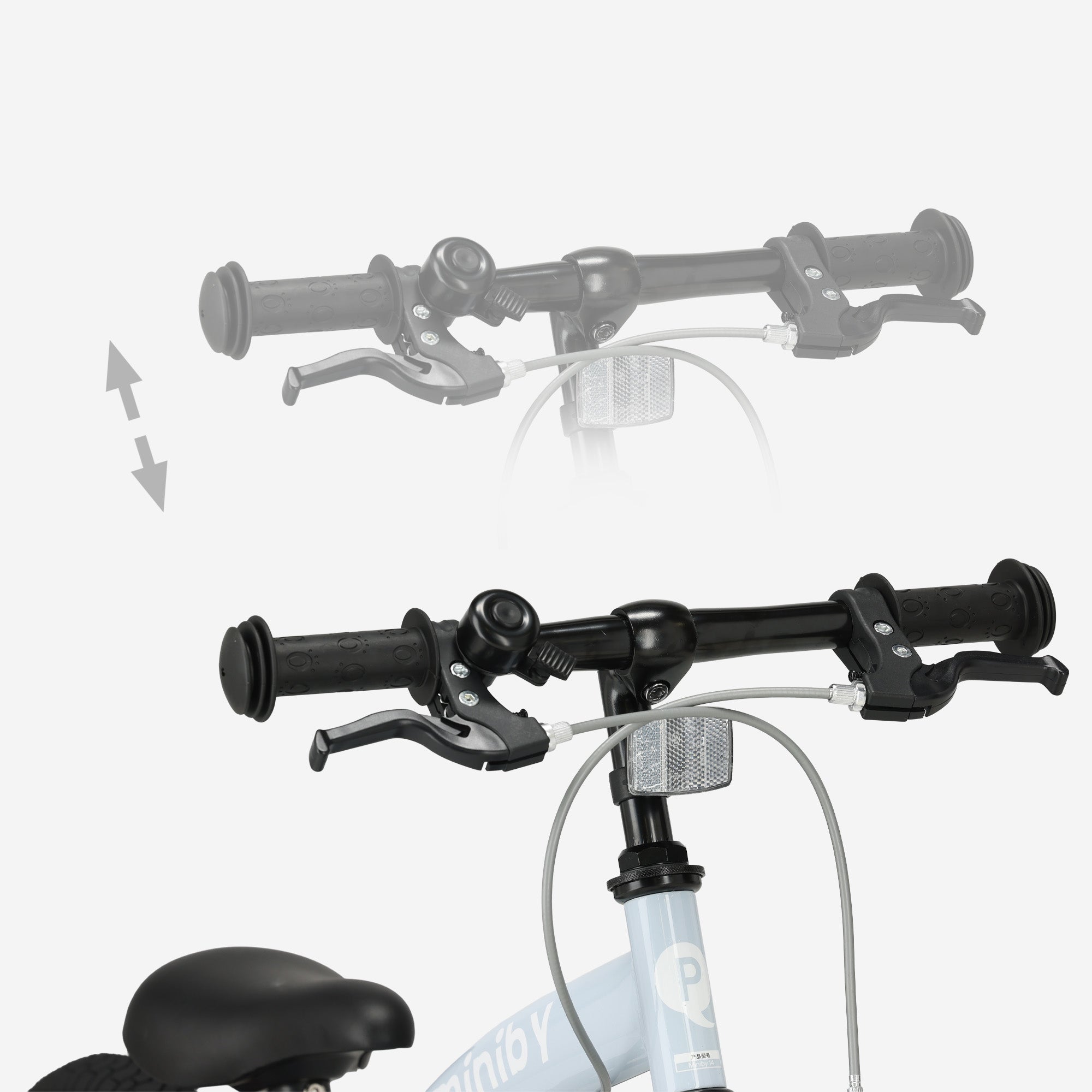 Qplay Miniby Kinderfahrrad 14 Zoll - 3 in 1 - Balance Fahrrad - Blau
