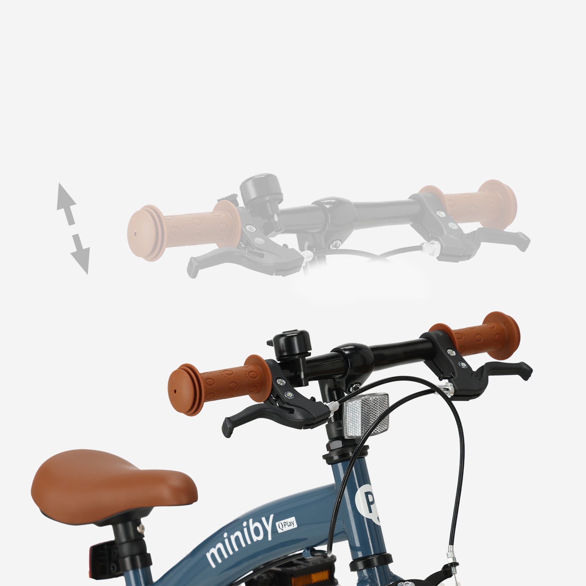 Qplay Miniby Kinderfiets 12 inch - 3 in 1 - loopfiets - Steel