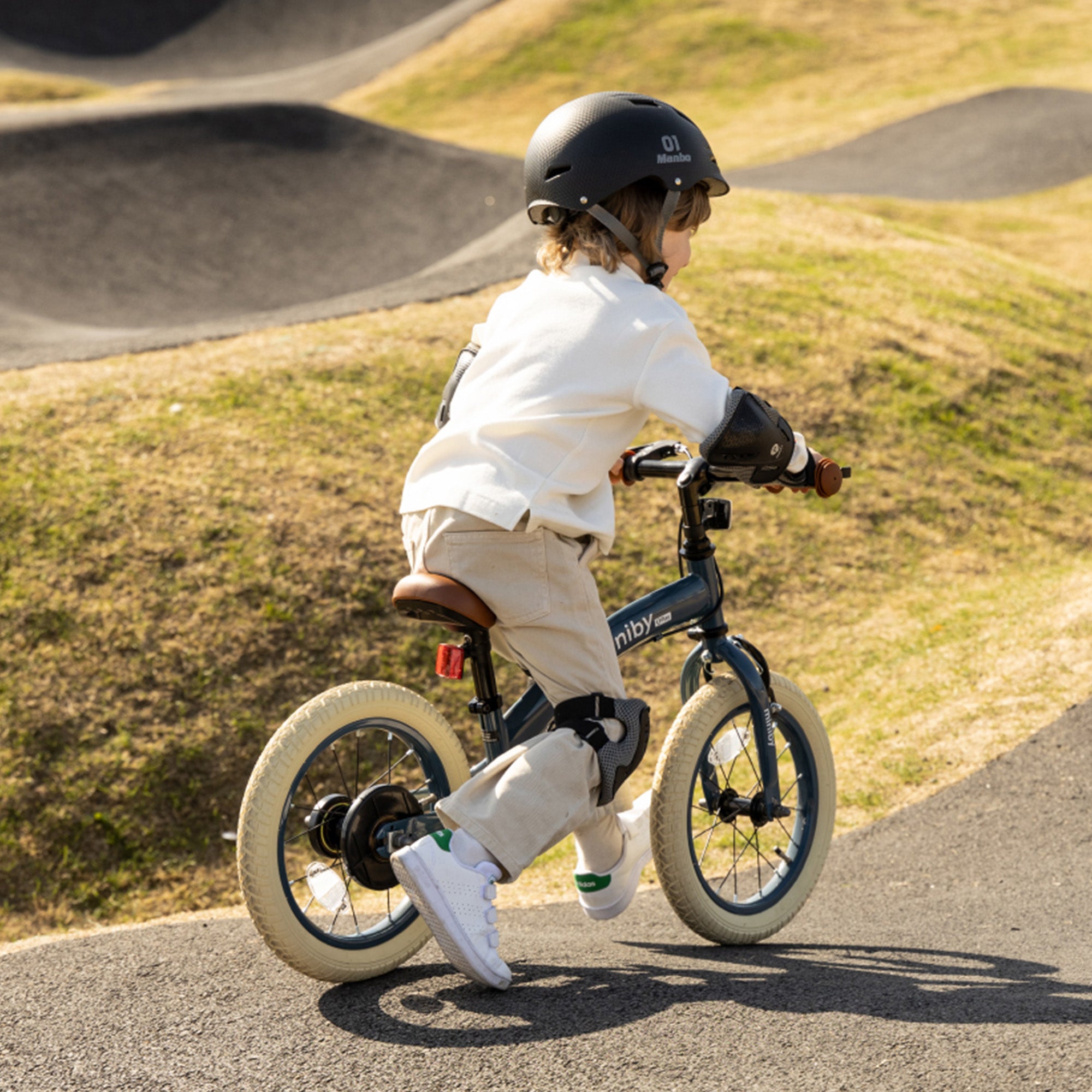 Qplay Miniby Kinderfiets 14 inch - 3 in 1 - loopfiets - Steel