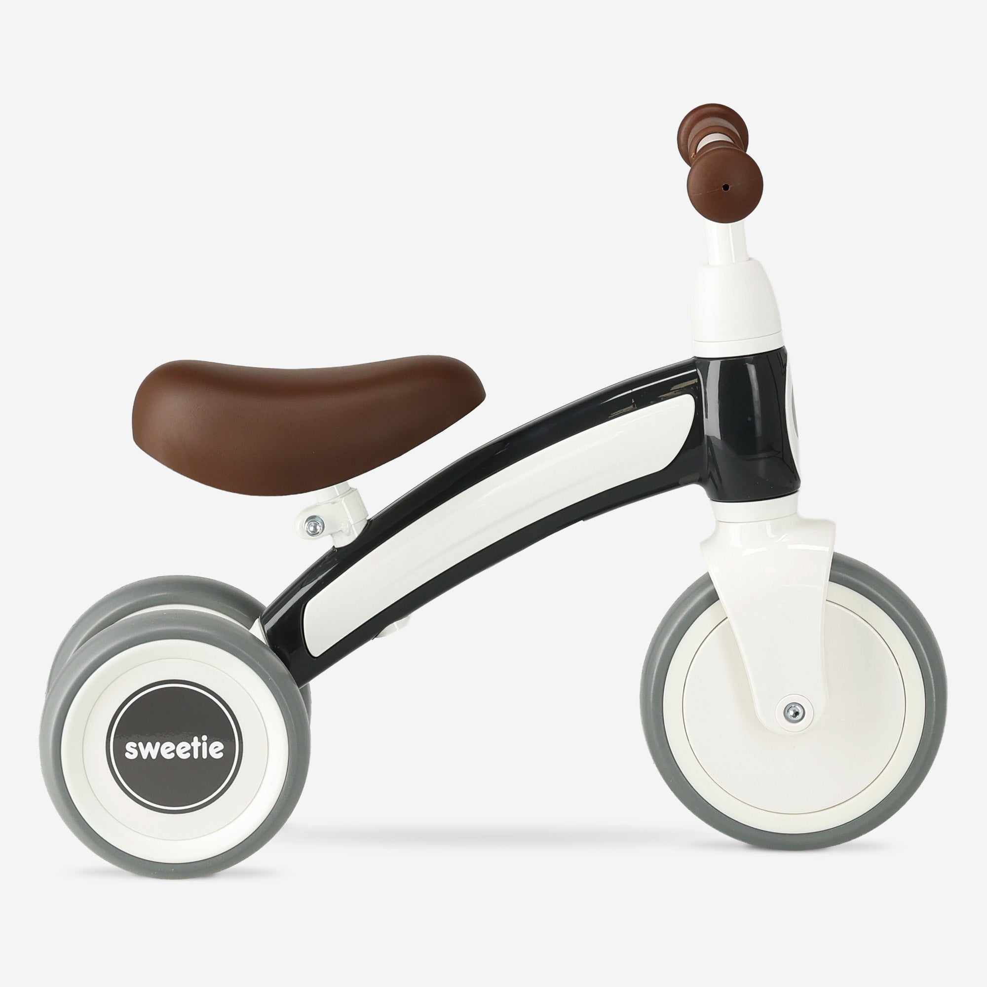 Qplay Sweetie Loopfiets - Driewieler 1-3 Jaar - Peuterfiets - Grijs