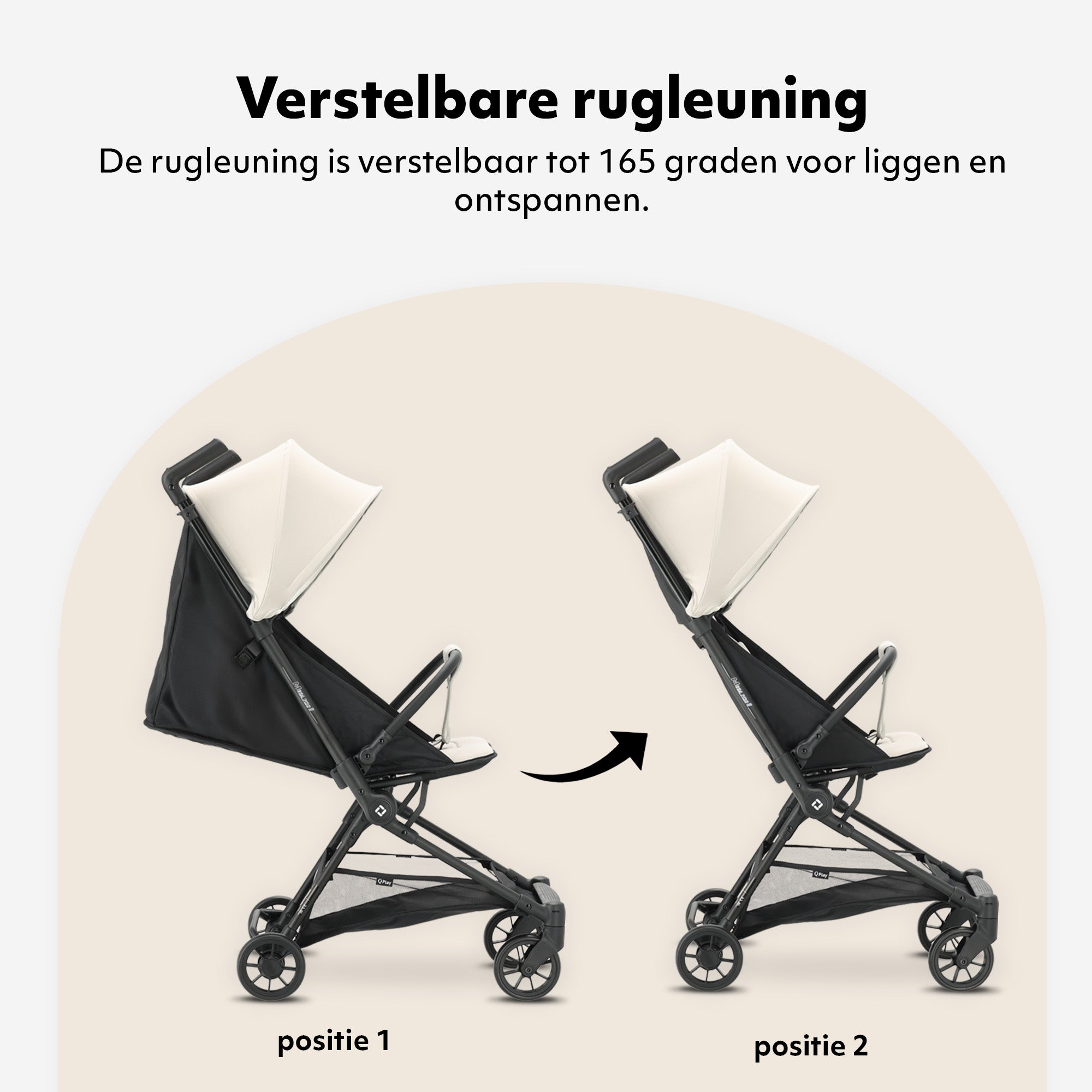 Qplay Mega Pro Lichtgewicht Buggy – Apricot