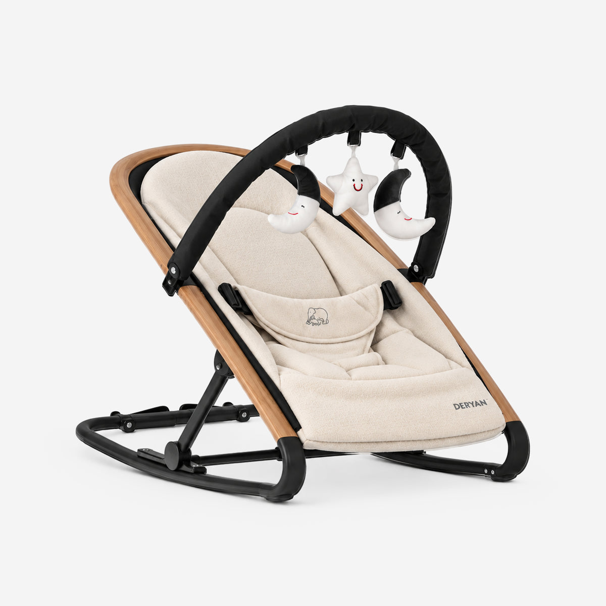 Deryan Rocker Luxe 2-in-1 Wipstoel - Cream