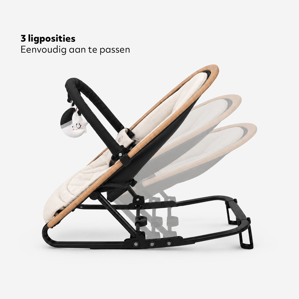 Deryan Rocker Luxe 2-in-1 Wipstoel - Cream