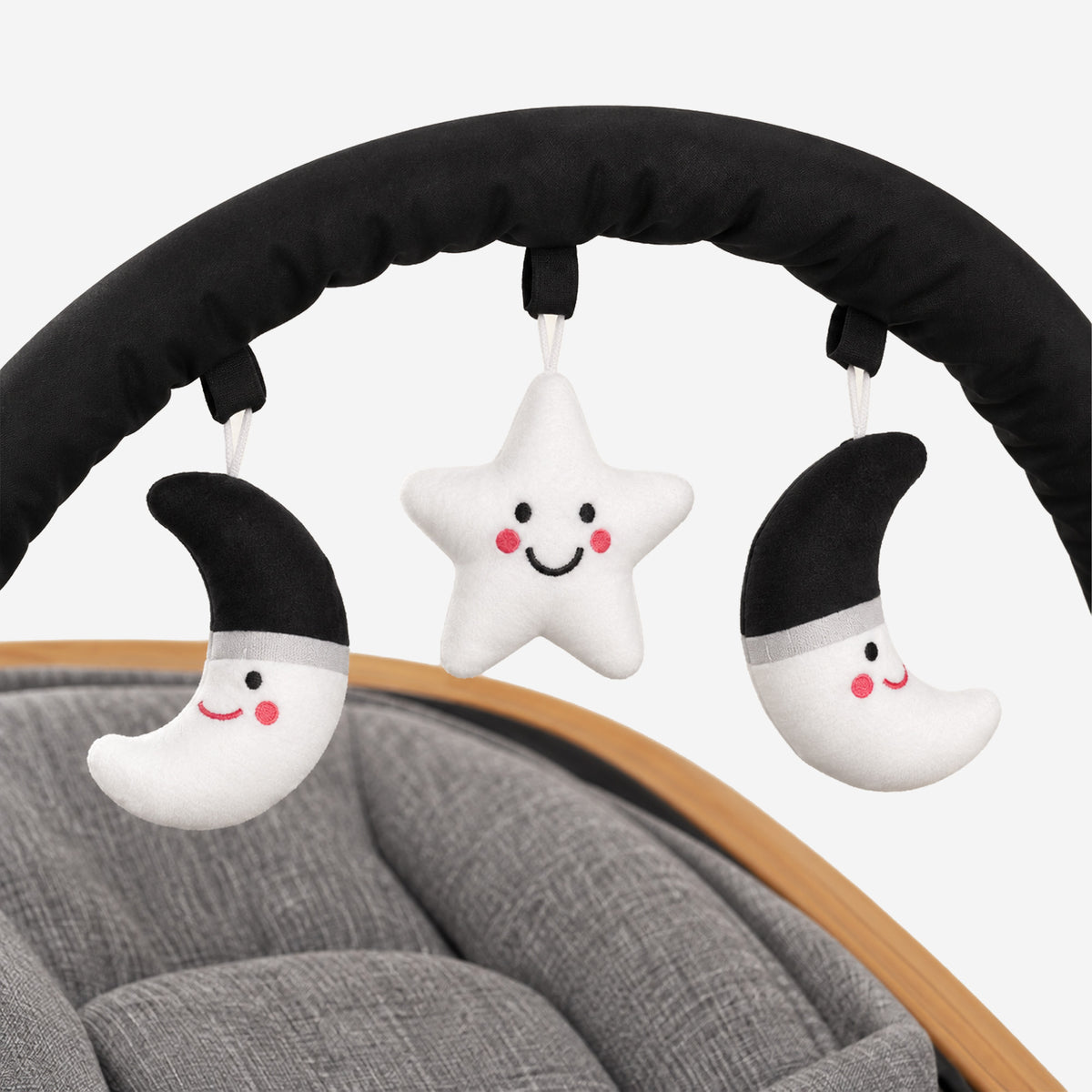 Deryan Rocker Luxe 2-in-1 Wipstoel - Grijs