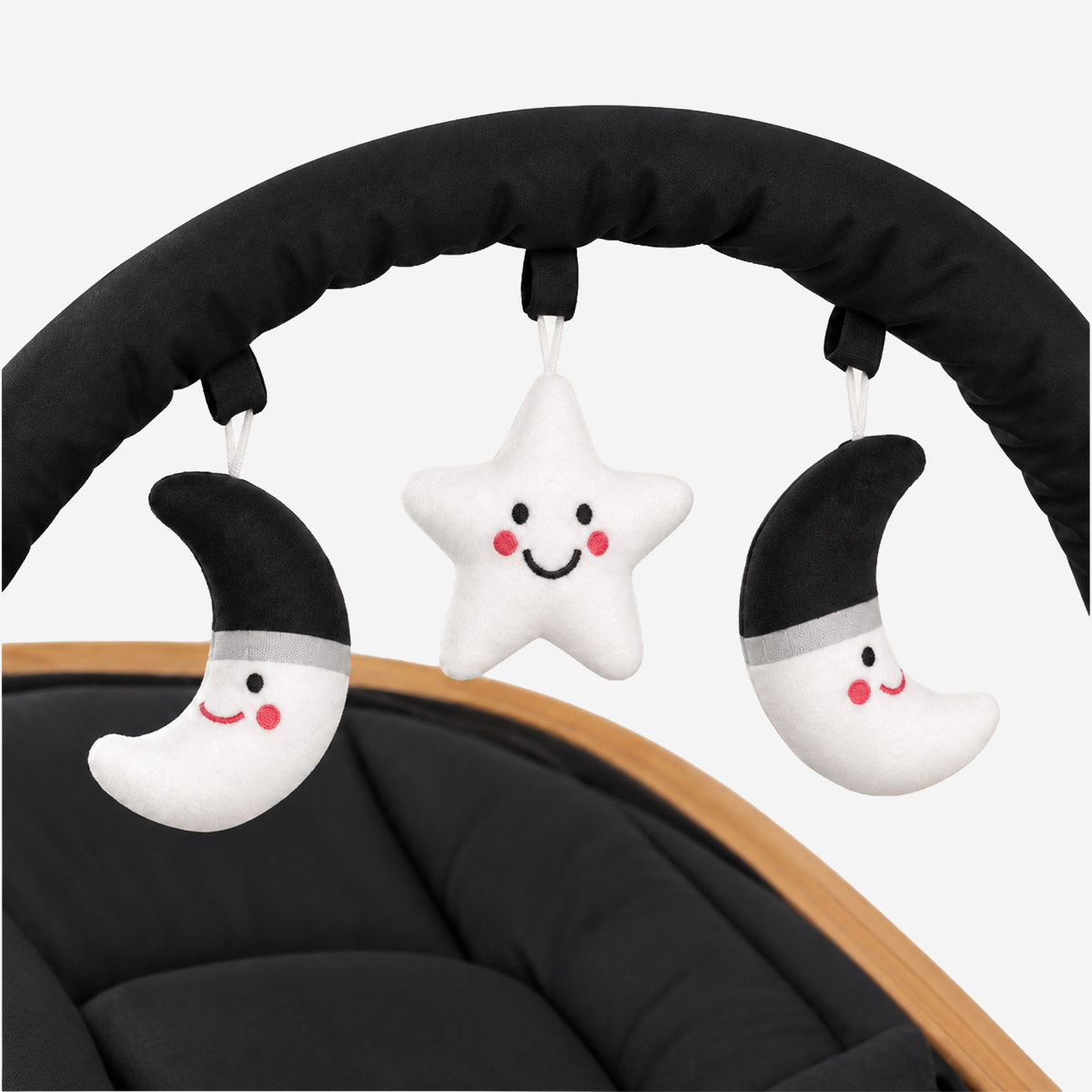 Deryan Rocker Luxe 2-in-1 Wipstoel - Zwart
