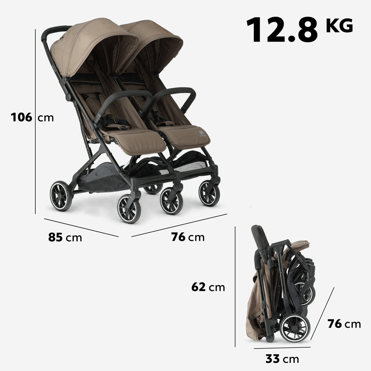 Deryan Rolo DuoBuggy X2 Hazel