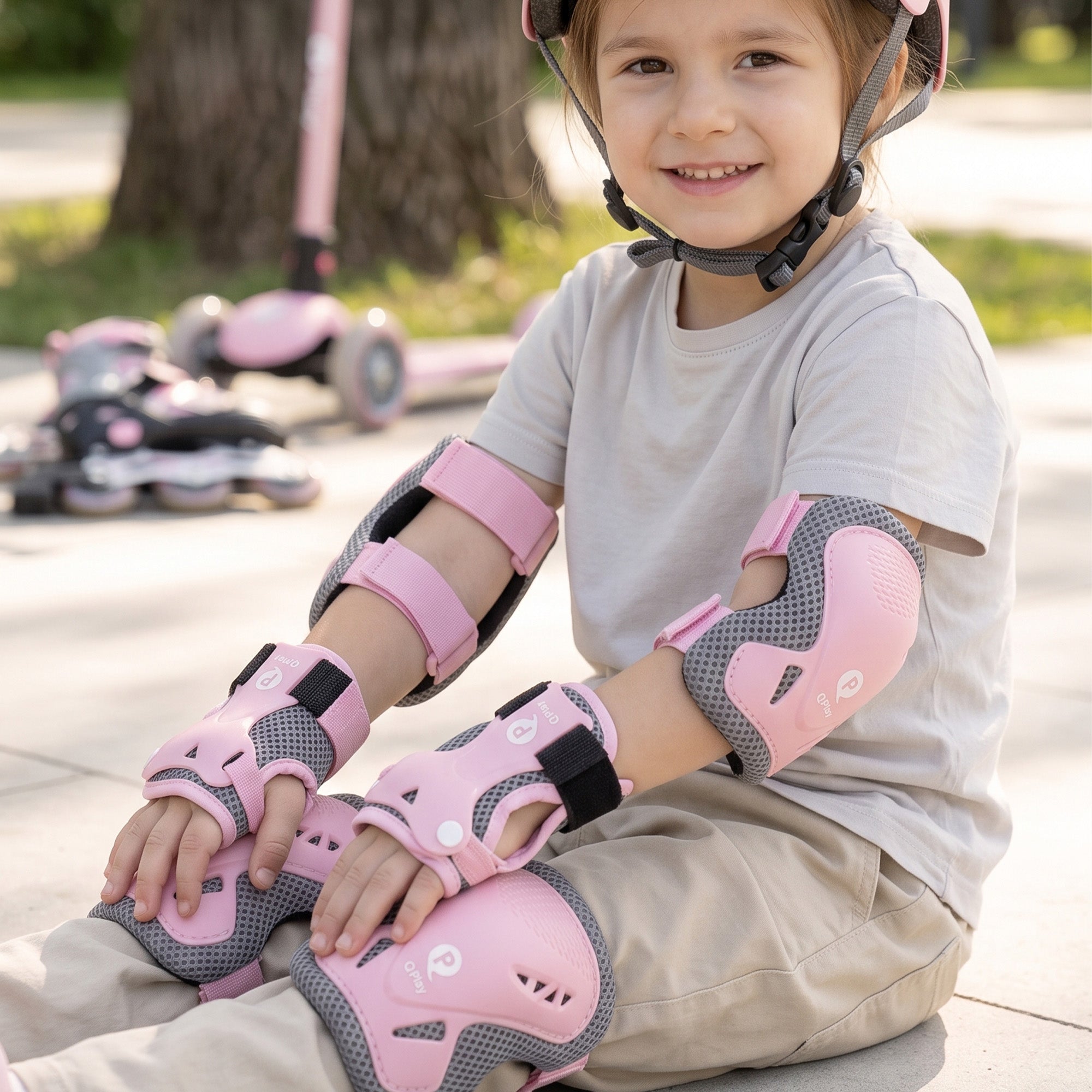 Qplay Pads - Beschermersset voor Kinderen - Maat S - Roze