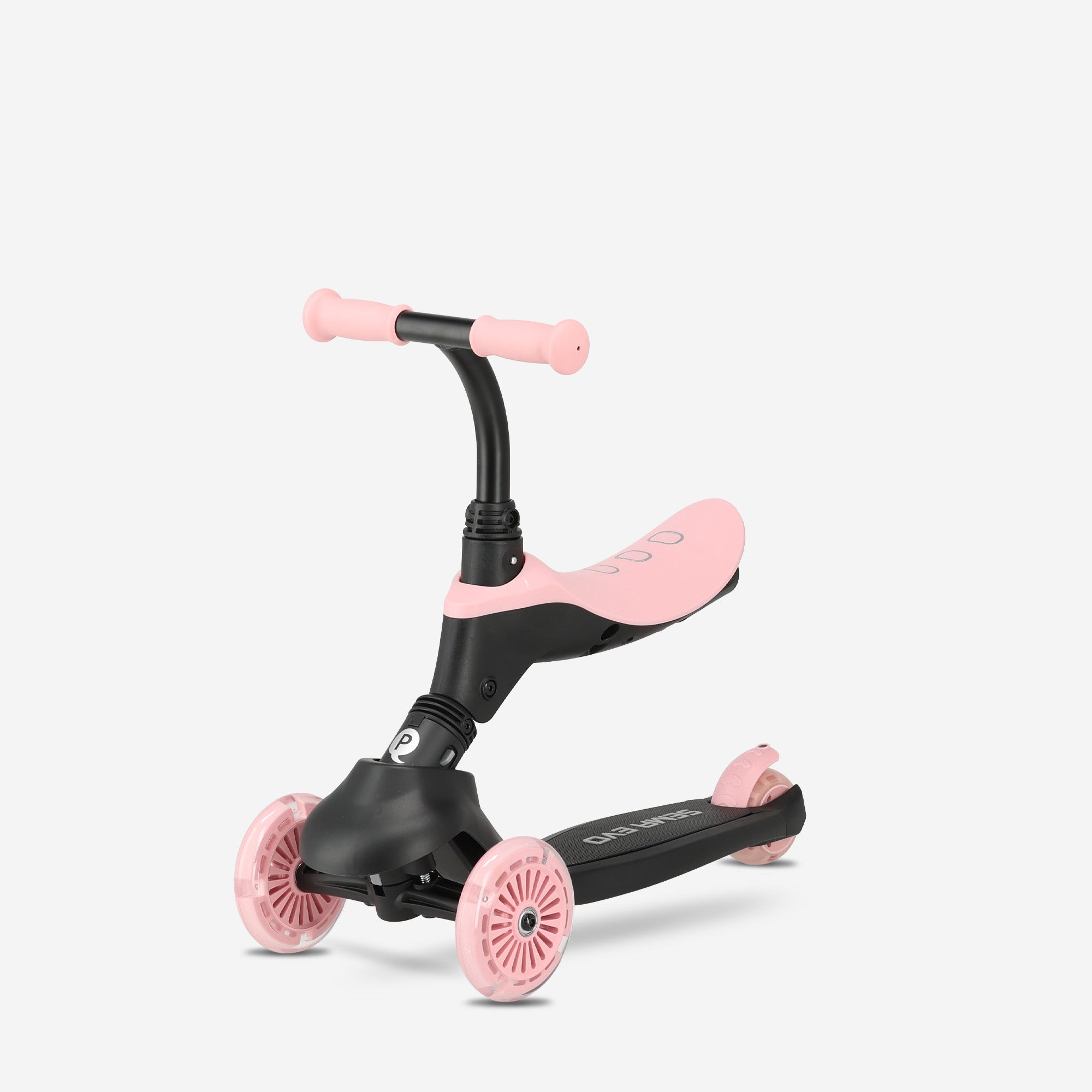 Qplay Sema Evo Kinderstep - 6-in-1 step - LED wielen - Roze