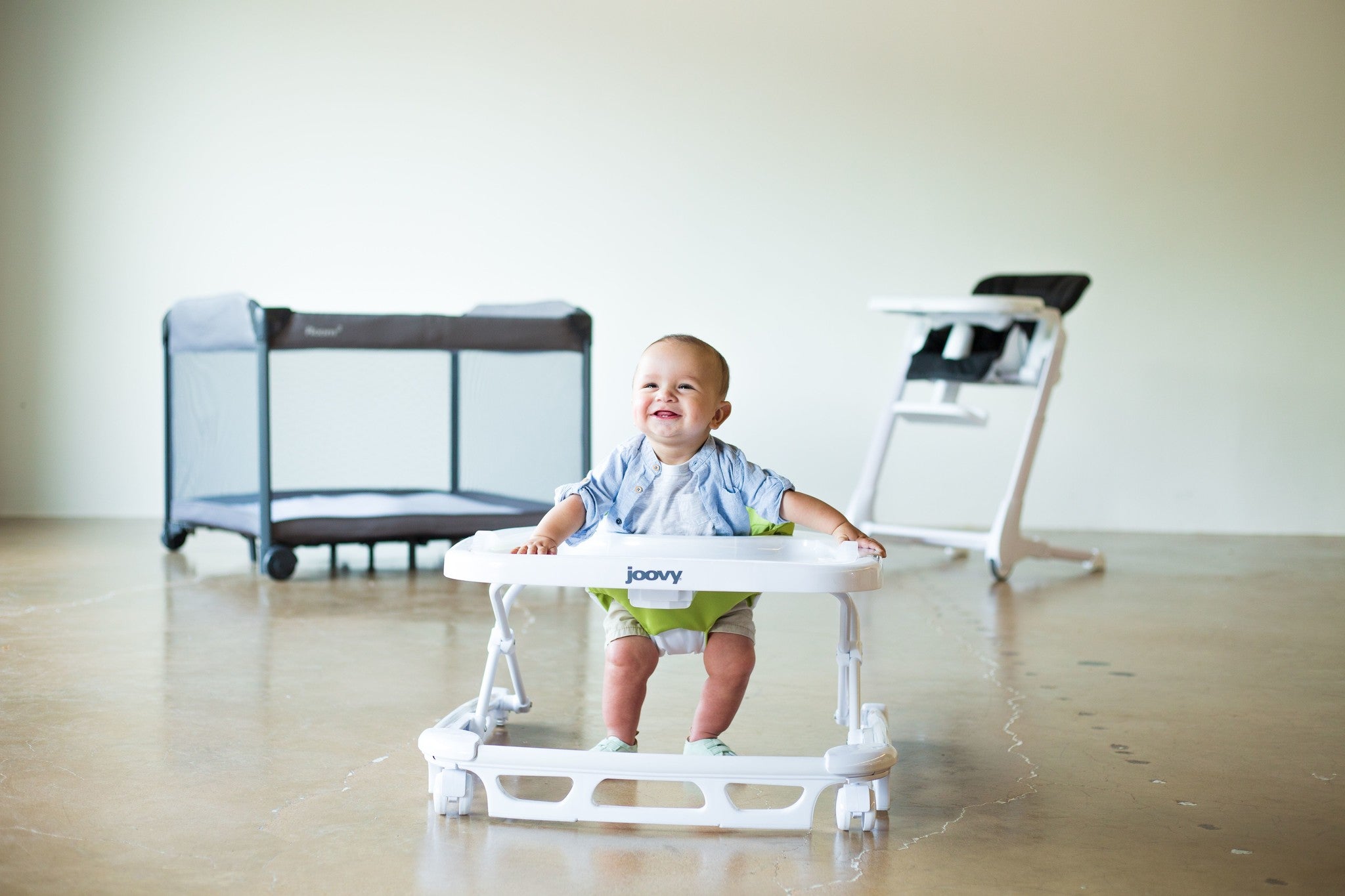 Joovy Spoon Luxe Loopstoel - Inklapbare Loopstoel - Groen (Outlet)