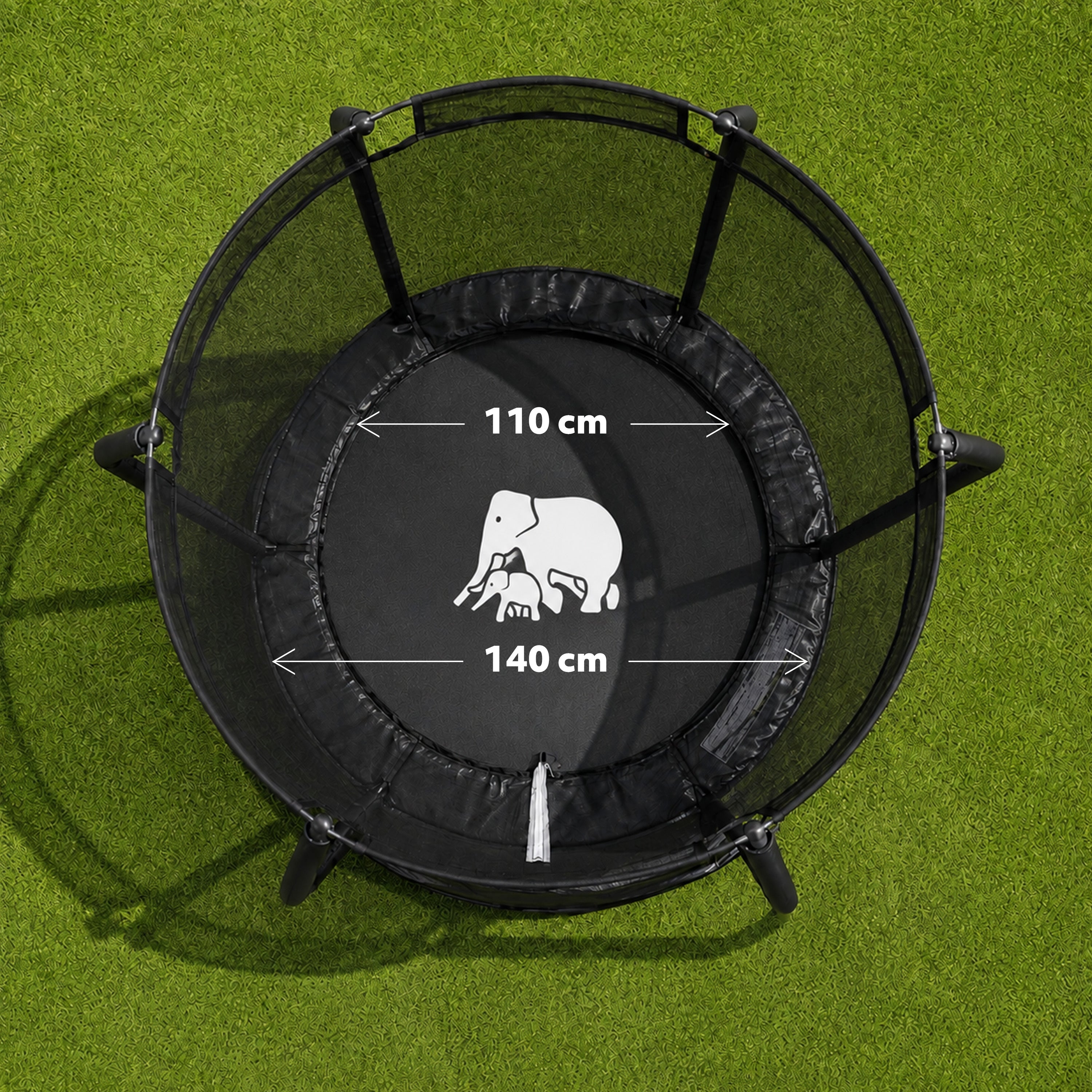 Kindertrampoline 140 cm met Veiligheidsnet - Zwart