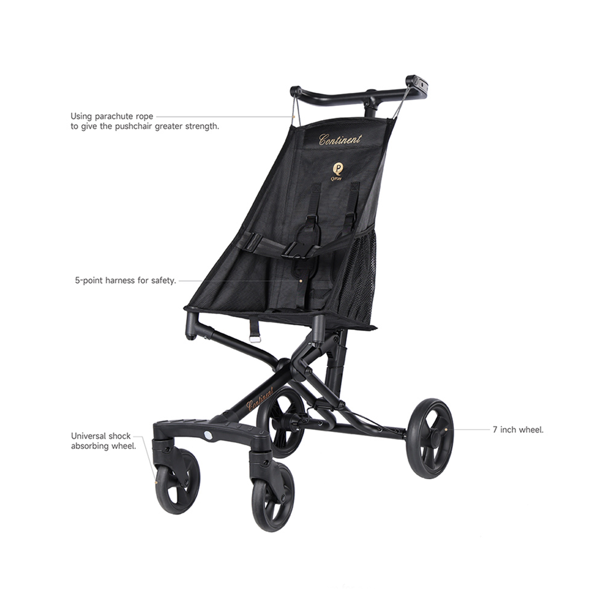 QPlay Luxe Buggy XL - Schwarz