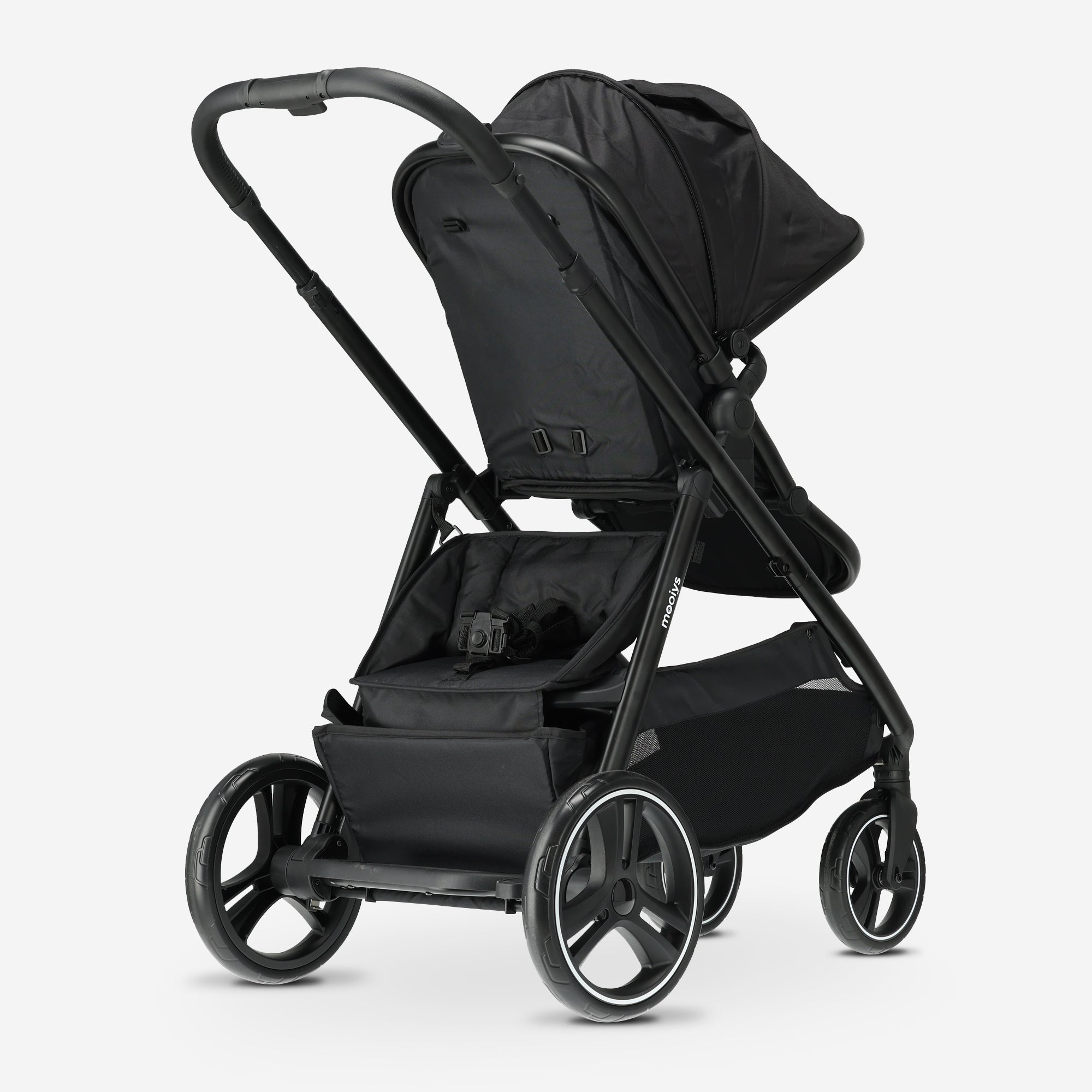 Mooiys Riley Stroller 2in1 - Duo Stroller - Expandable including carrycot and seat - Black