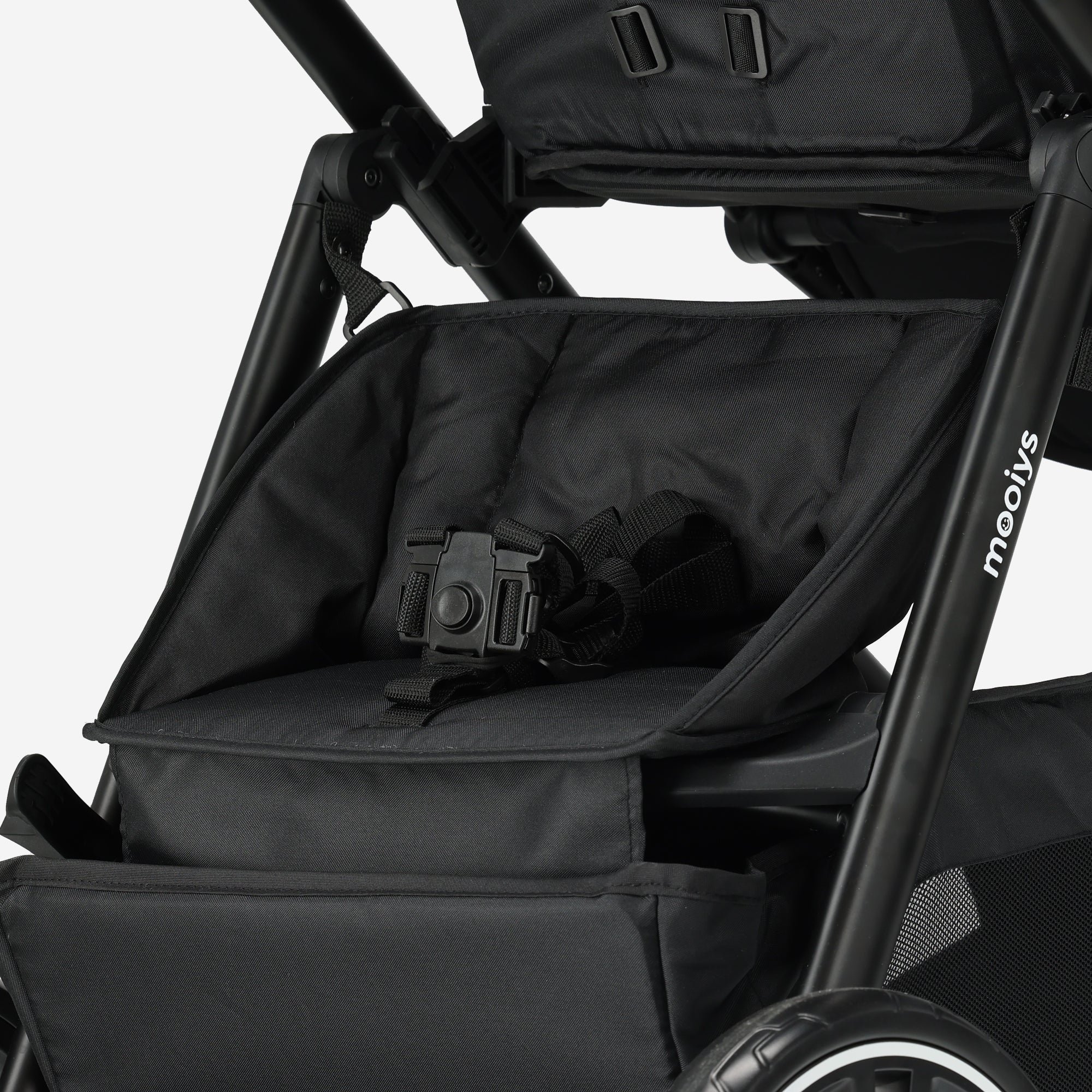 Mooiys Riley Stroller 2in1 - Duo Stroller - Expandable including carrycot and seat - Black