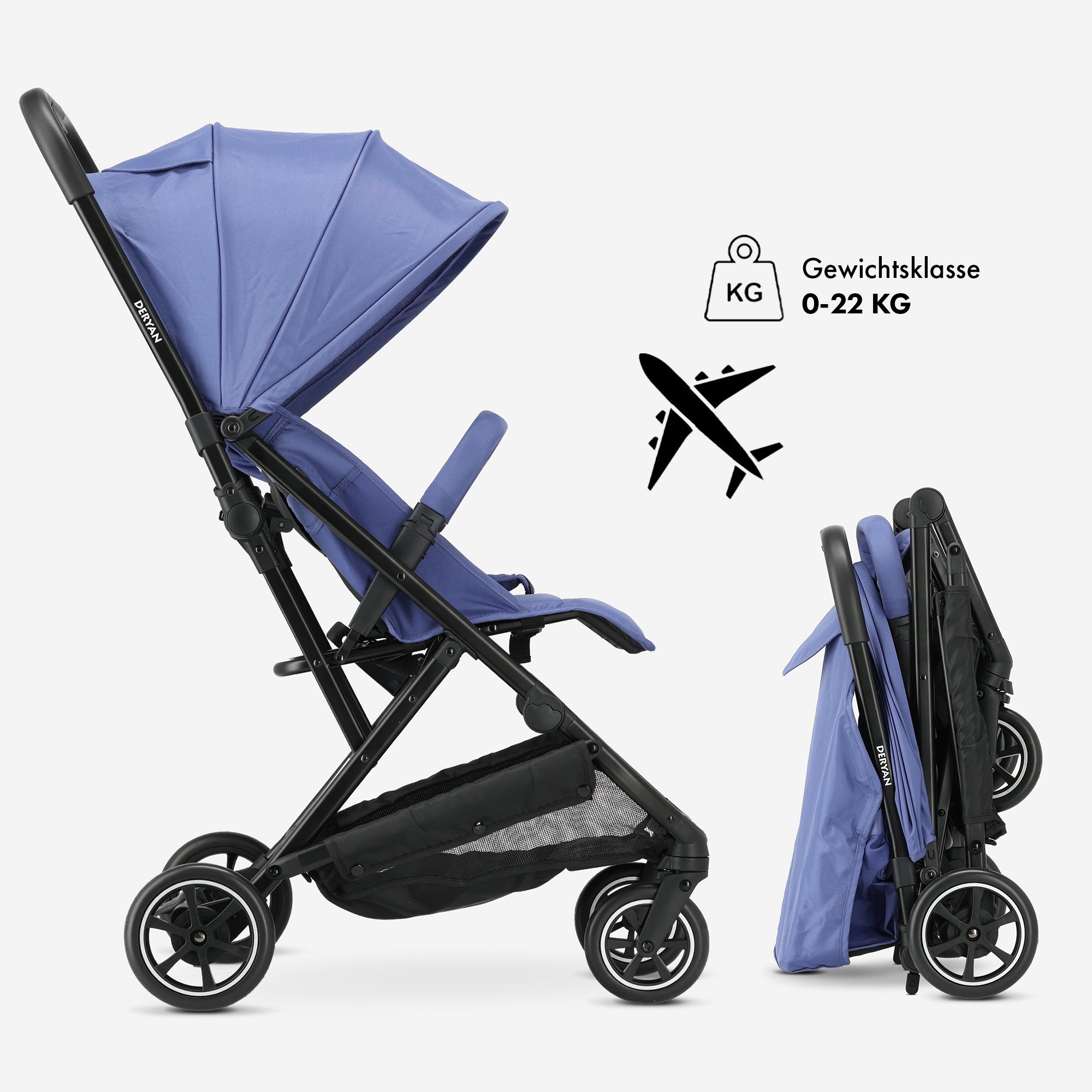 Deryan Silla de Paseo Rolo Easy Lightweight - Azul