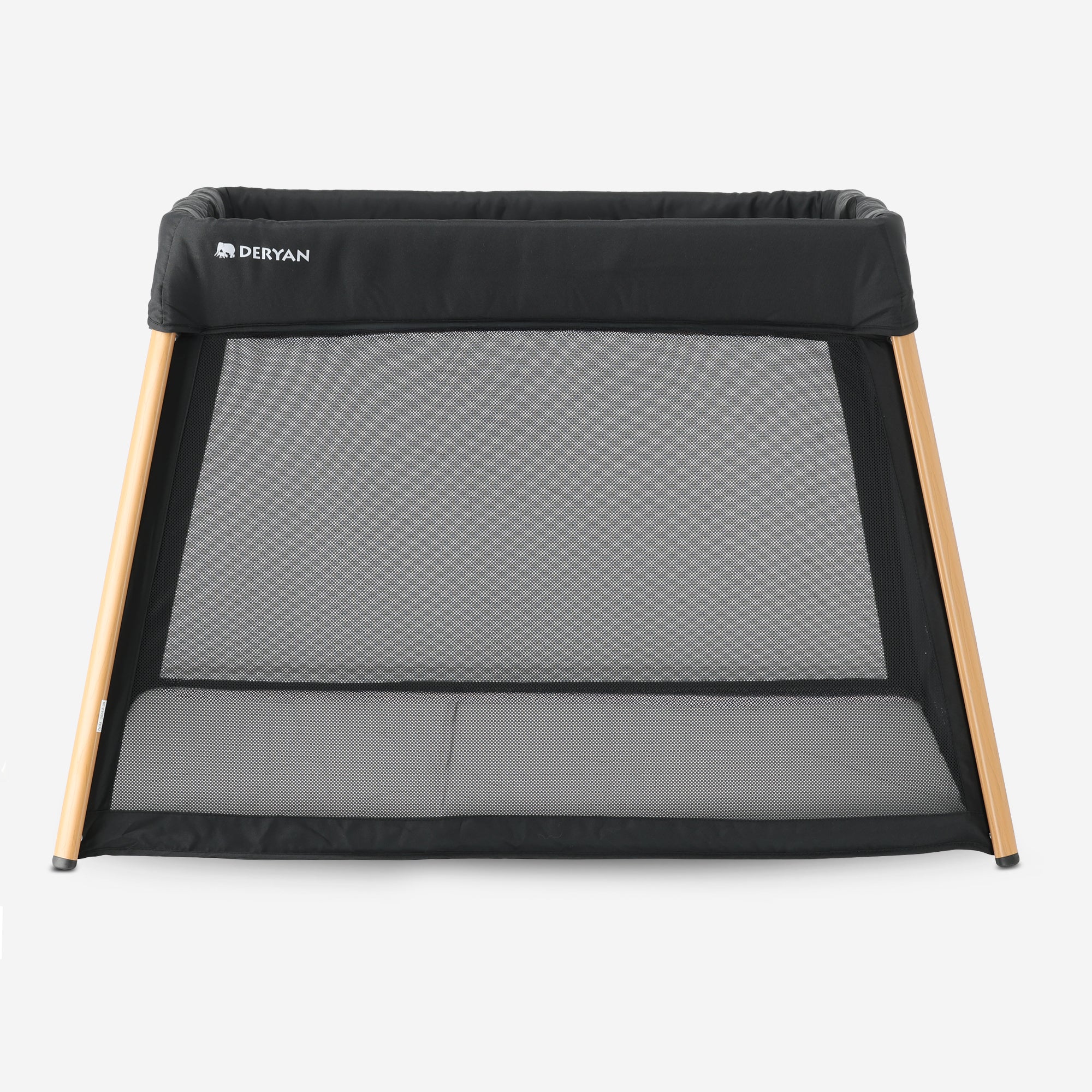 2-in-1 Campingbed en Kinderbox - Inclusief bodemverhoger - Houtlook