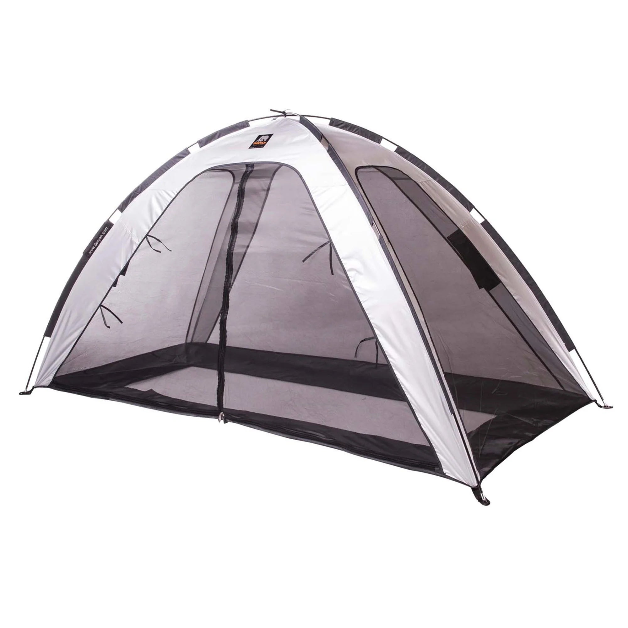 Bedtent Klamboe Zilver - 200x90cm - Hoogste kwaliteit Muggennet