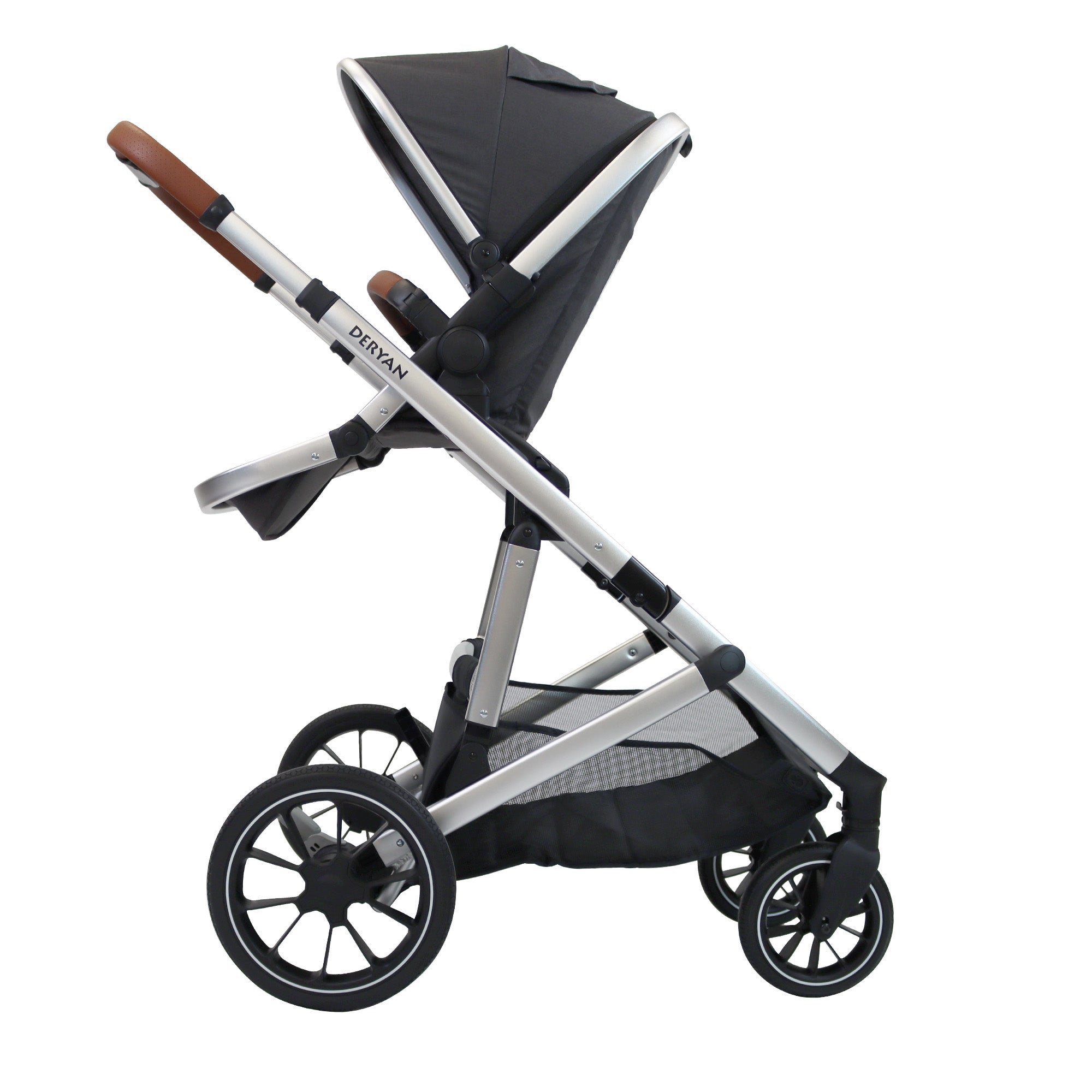 Deryan Evy V2 Stroller 2in1 - Duo Stroller - Expandable including carrycot and seat - Grey