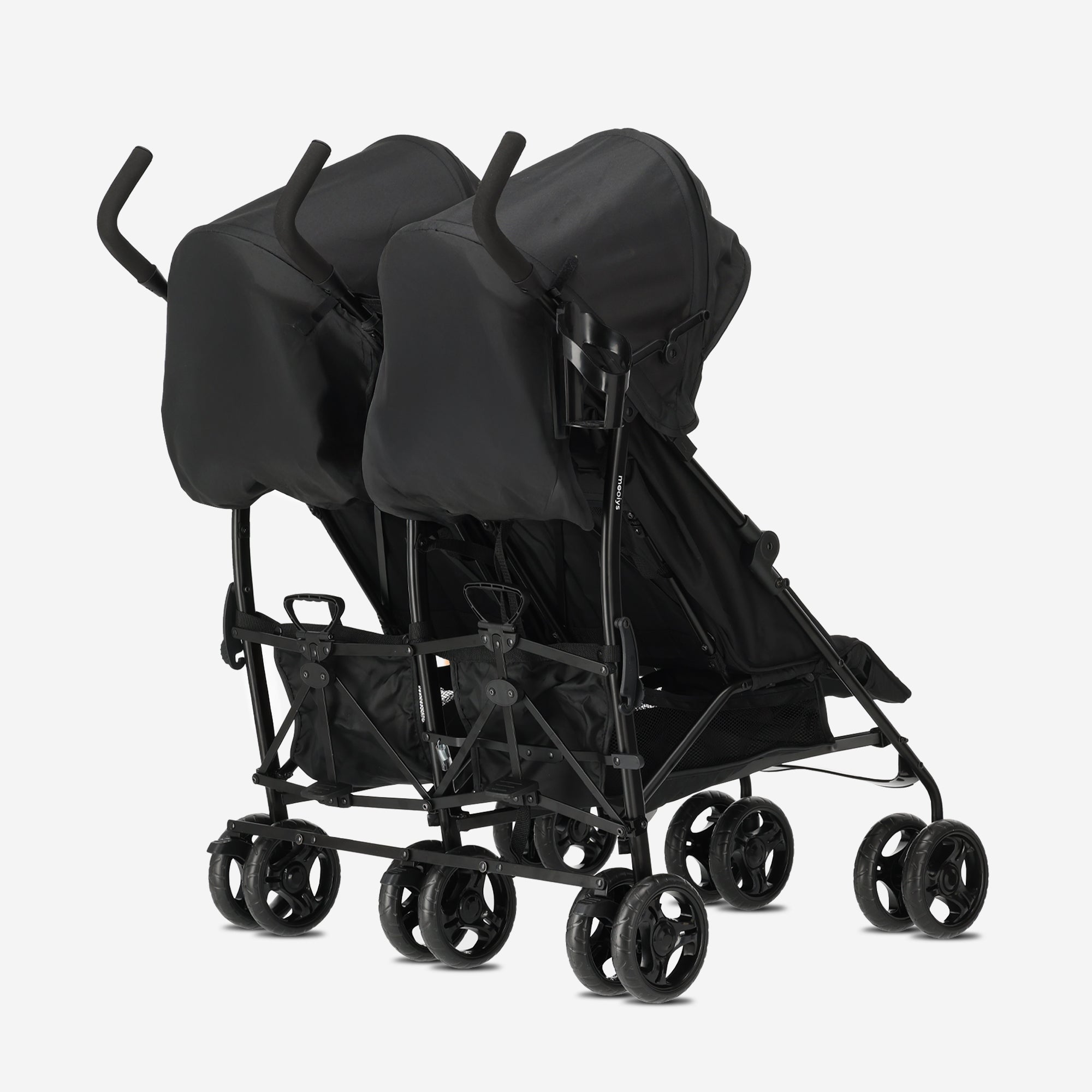 Miles Duo Buggy - Twin Buggy - Poussette double légère - Noir