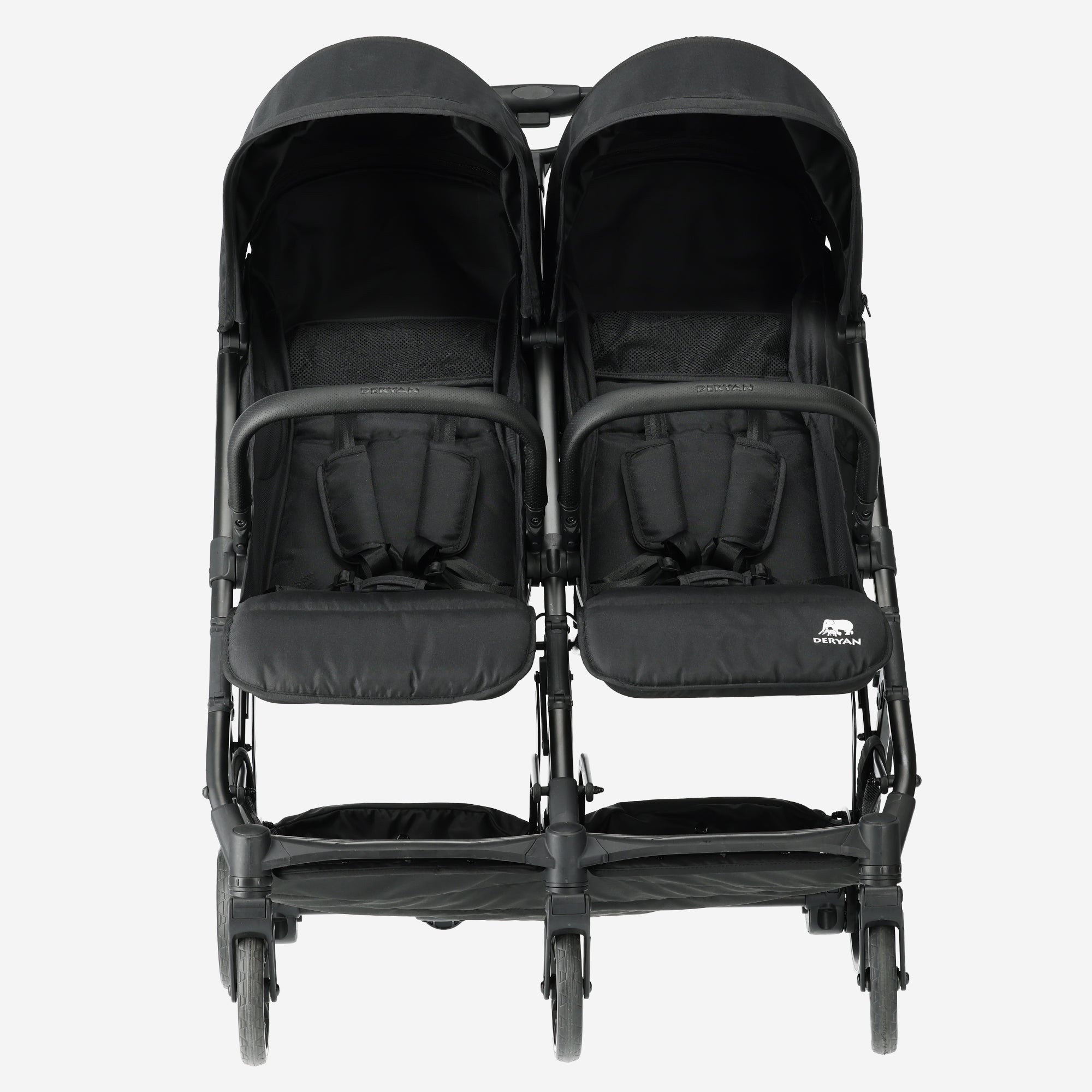 Deryan Luxe Rolo X2 Double Buggy - Duo Buggy - Black