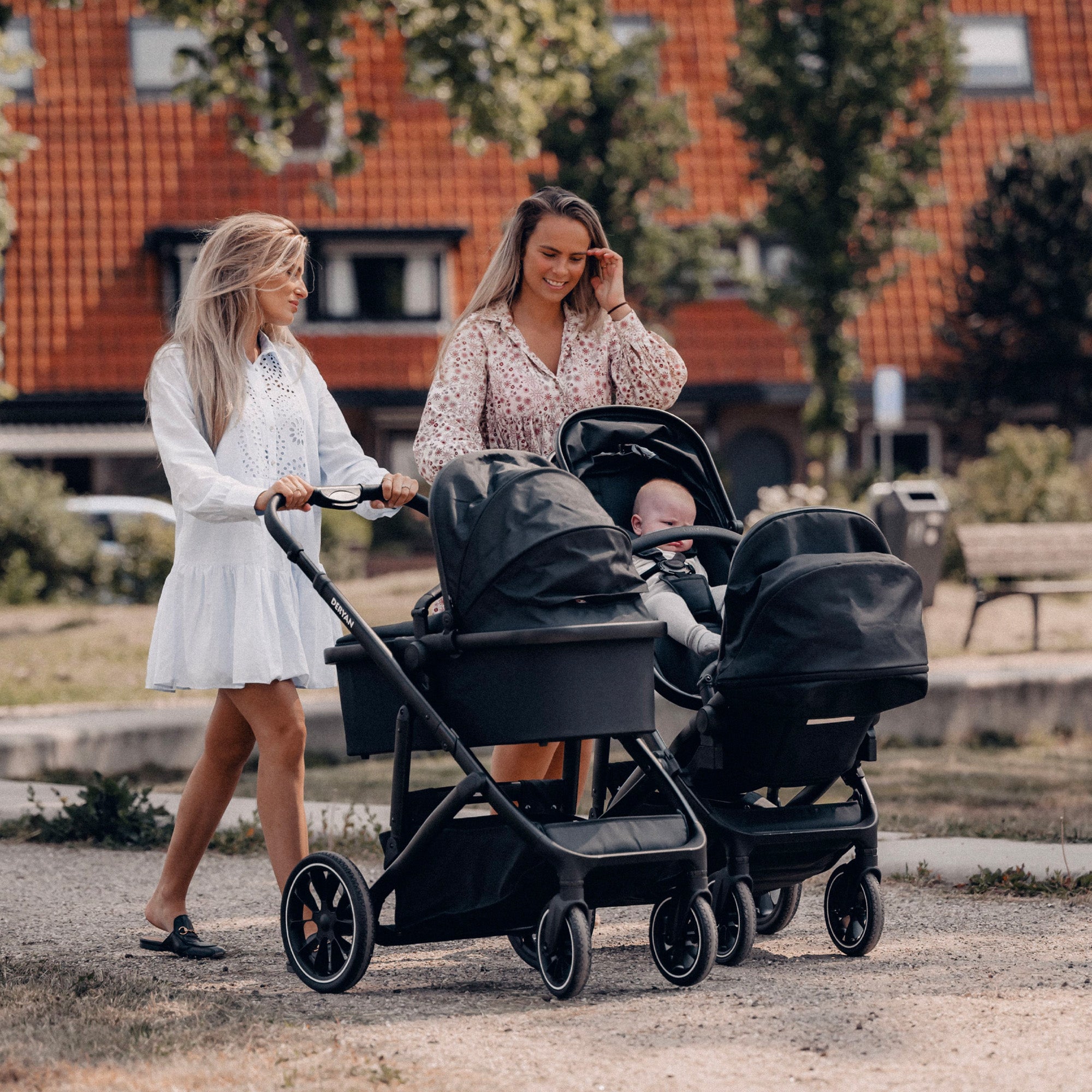 Deryan Evy V2 Kinderwagen 2in1 - Duo Kinderwagen - Uitbreidbaar inclusief reiswieg en zitje - Zwart