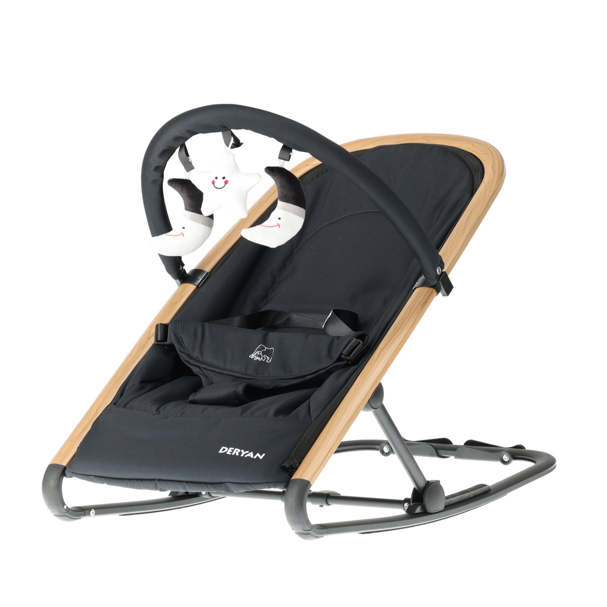 Deryan Rocker Luxe 2-in-1 Wipstoel - Zwart