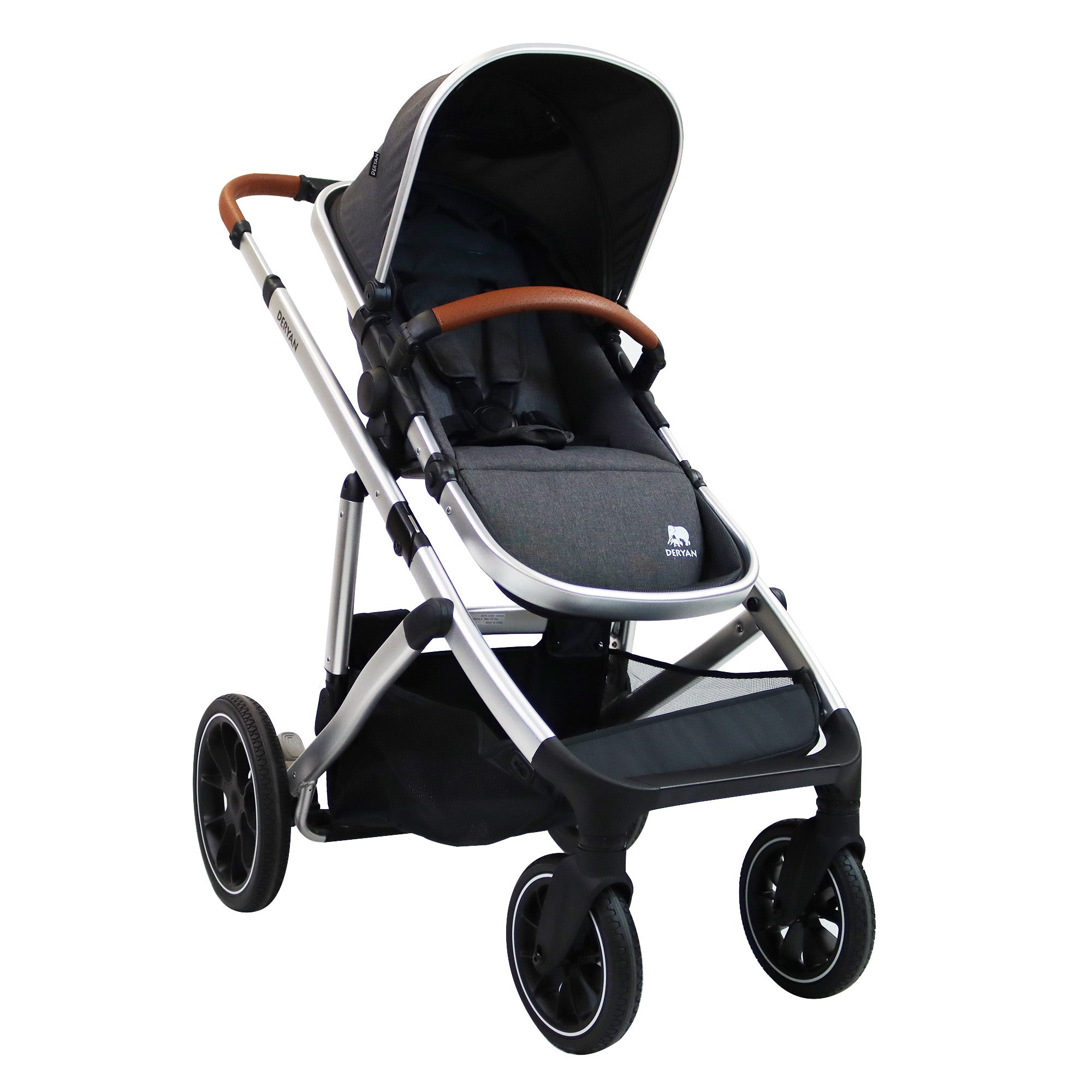 Deryan Evy V2 Stroller 2in1 - Duo Stroller - Expandable including carrycot and seat - Grey