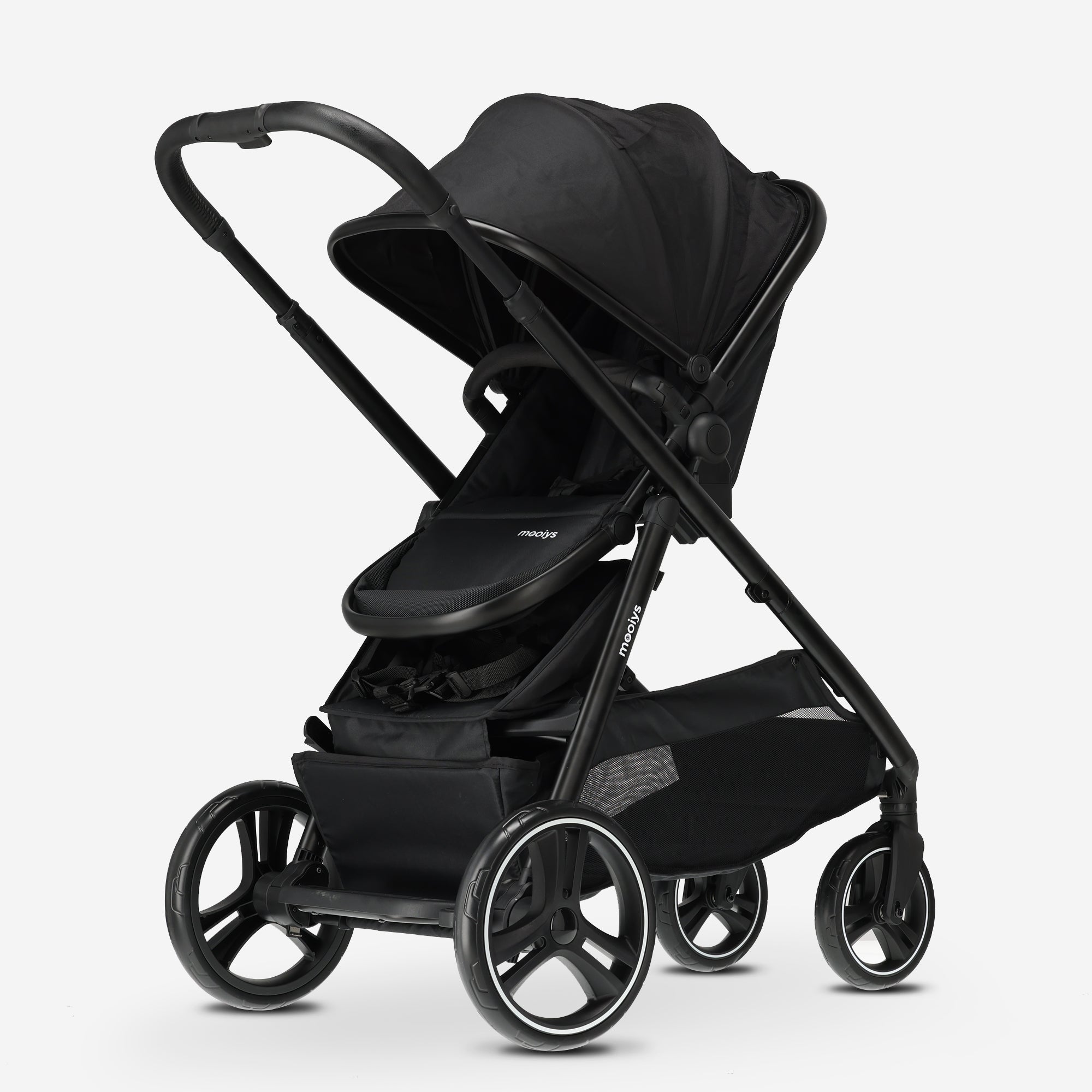 Mooiys Riley Stroller 2in1 - Duo Stroller - Expandable including carrycot and seat - Black