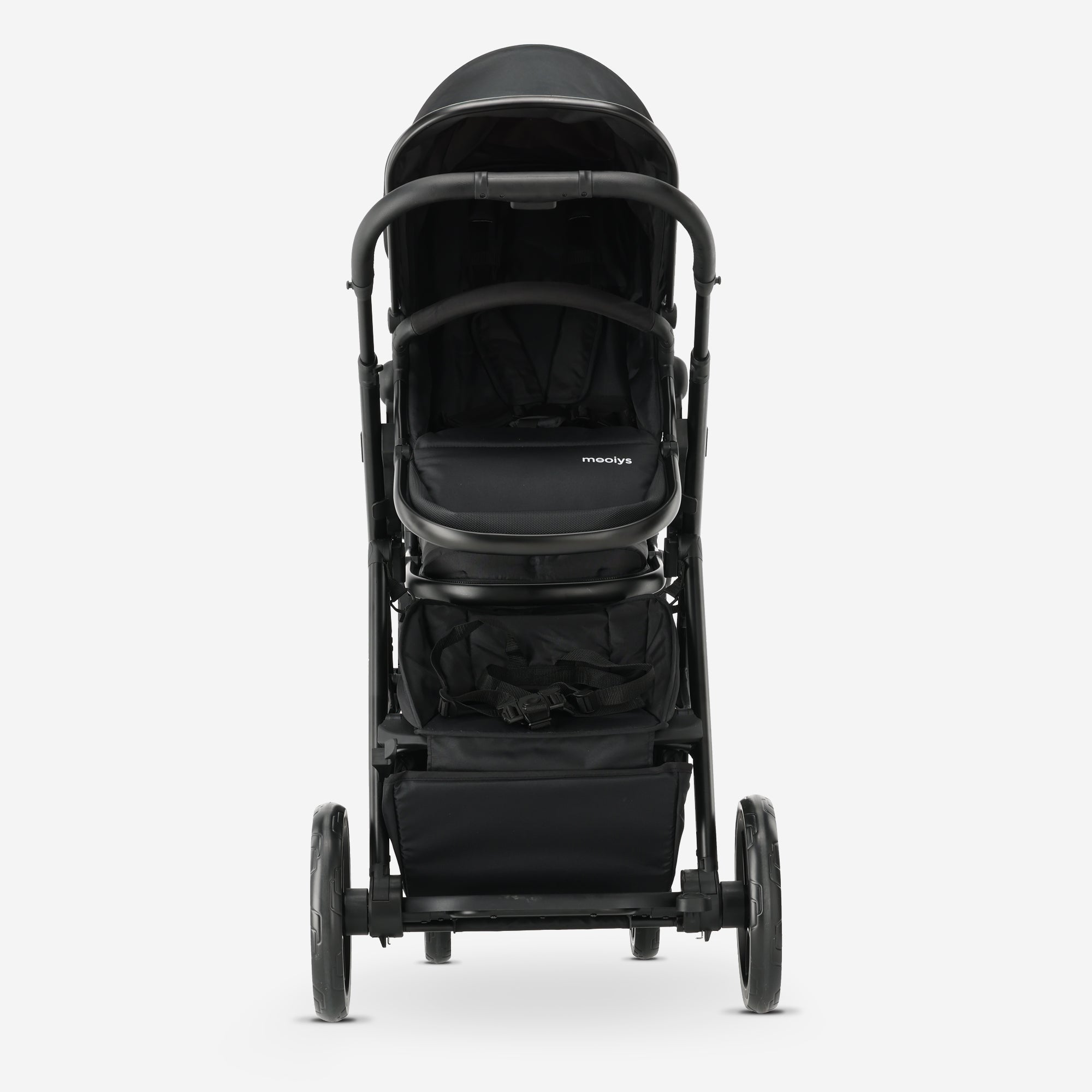 Mooiys Riley Stroller 2in1 - Duo Stroller - Expandable including carrycot and seat - Black