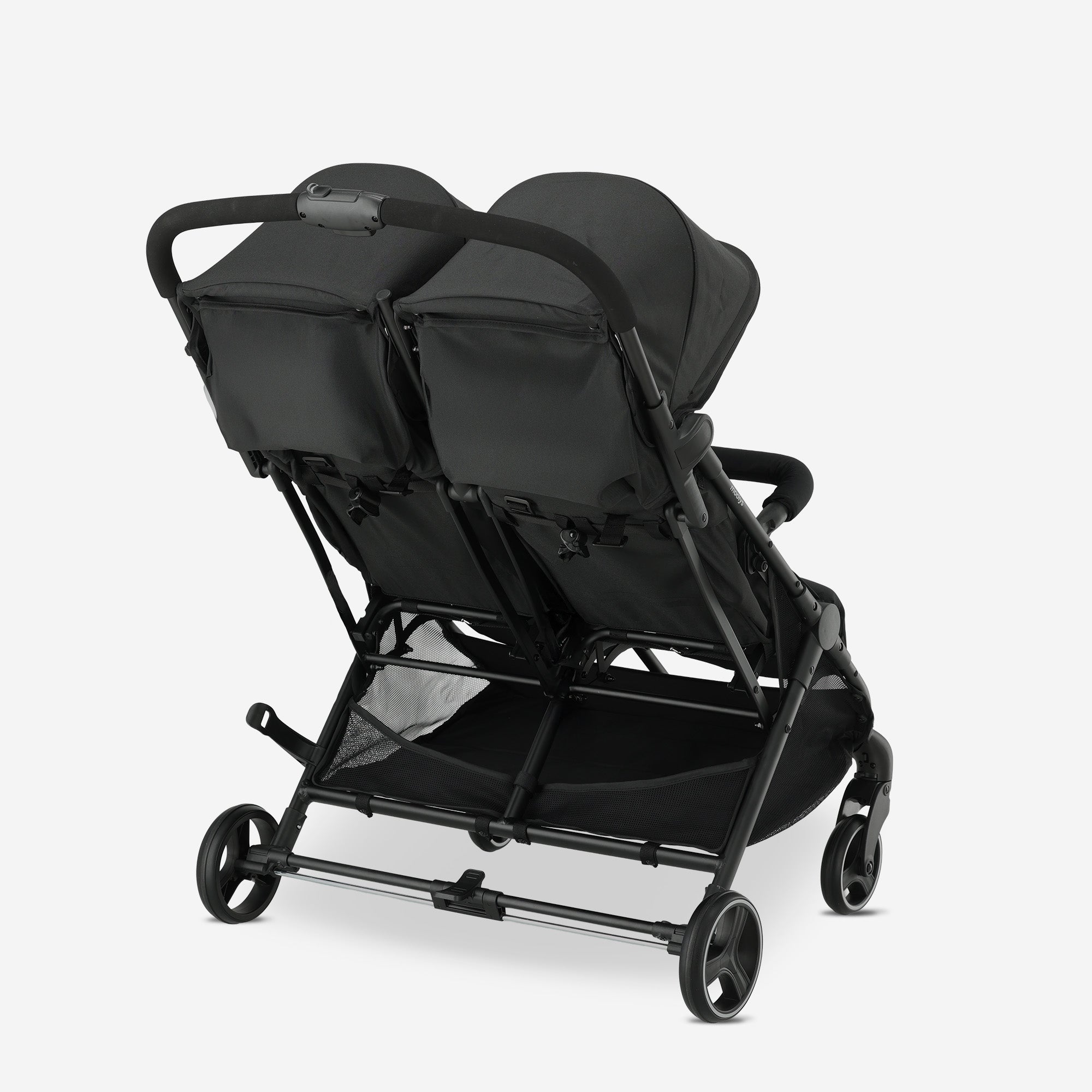 Mooiys Tess Twin Duo Buggy - Inclusief regenhoes - Inclusief Draagtas - Zwart