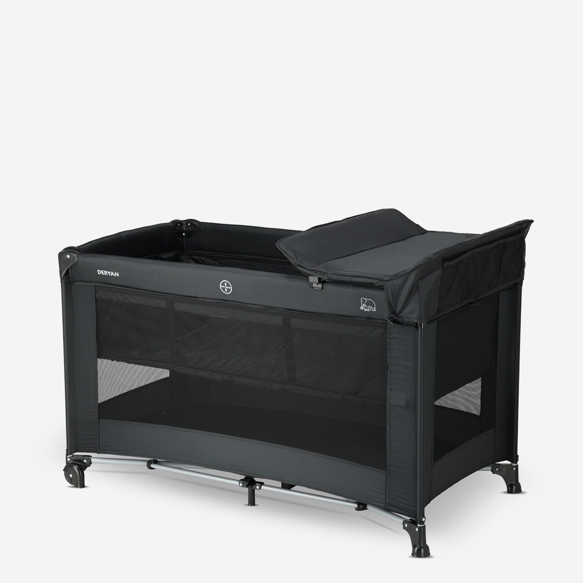 Deryan Luxury Camping Bett Schwarz