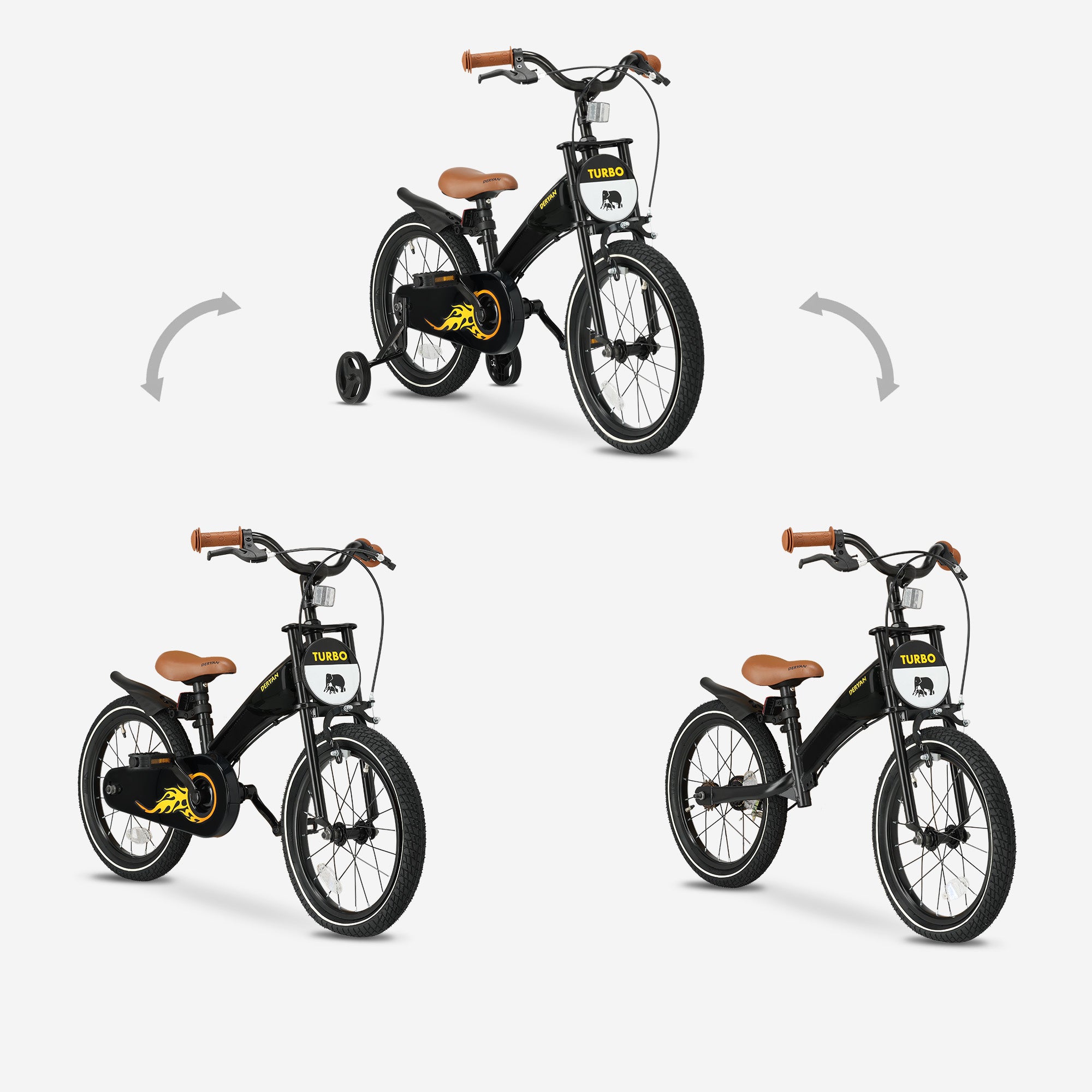 Deryan Turbo 3-in-1 Kinderfiets 16 inch