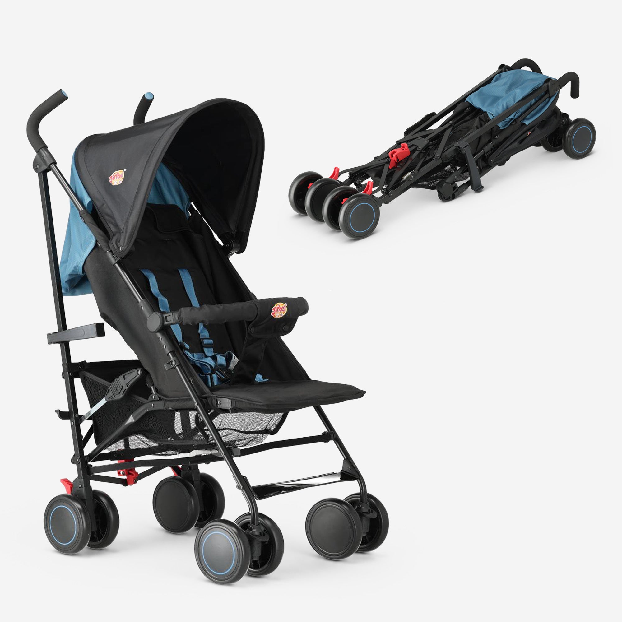 Paraplu Buggy - Verstelbare Buggy - Tot 15 kg - Zwart/Blauw