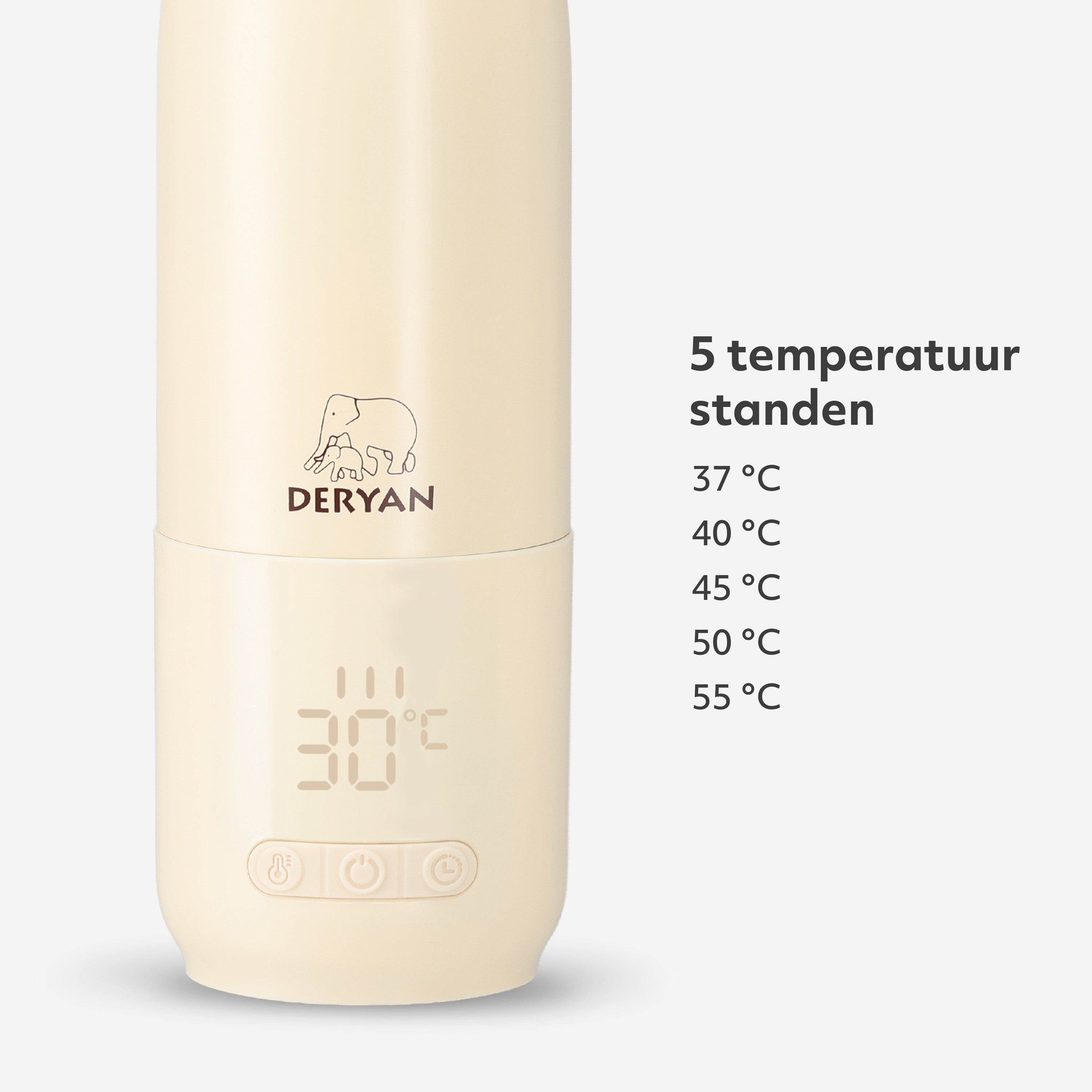 Draagbare Elektrische Flessenverwarmer - Draadloos - Créme