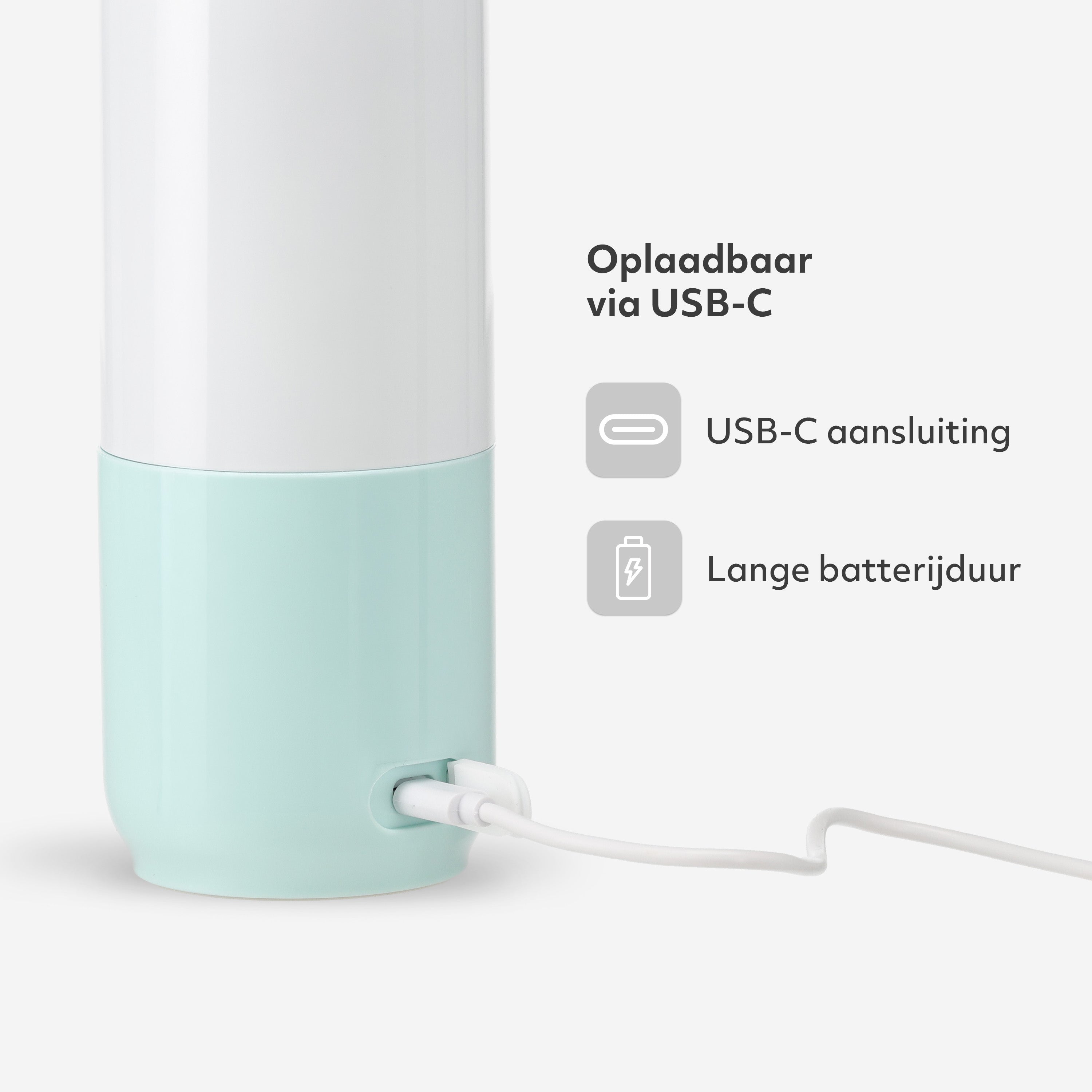 Draagbare Elektrische Flesverwarmer - Draadloos - Mint