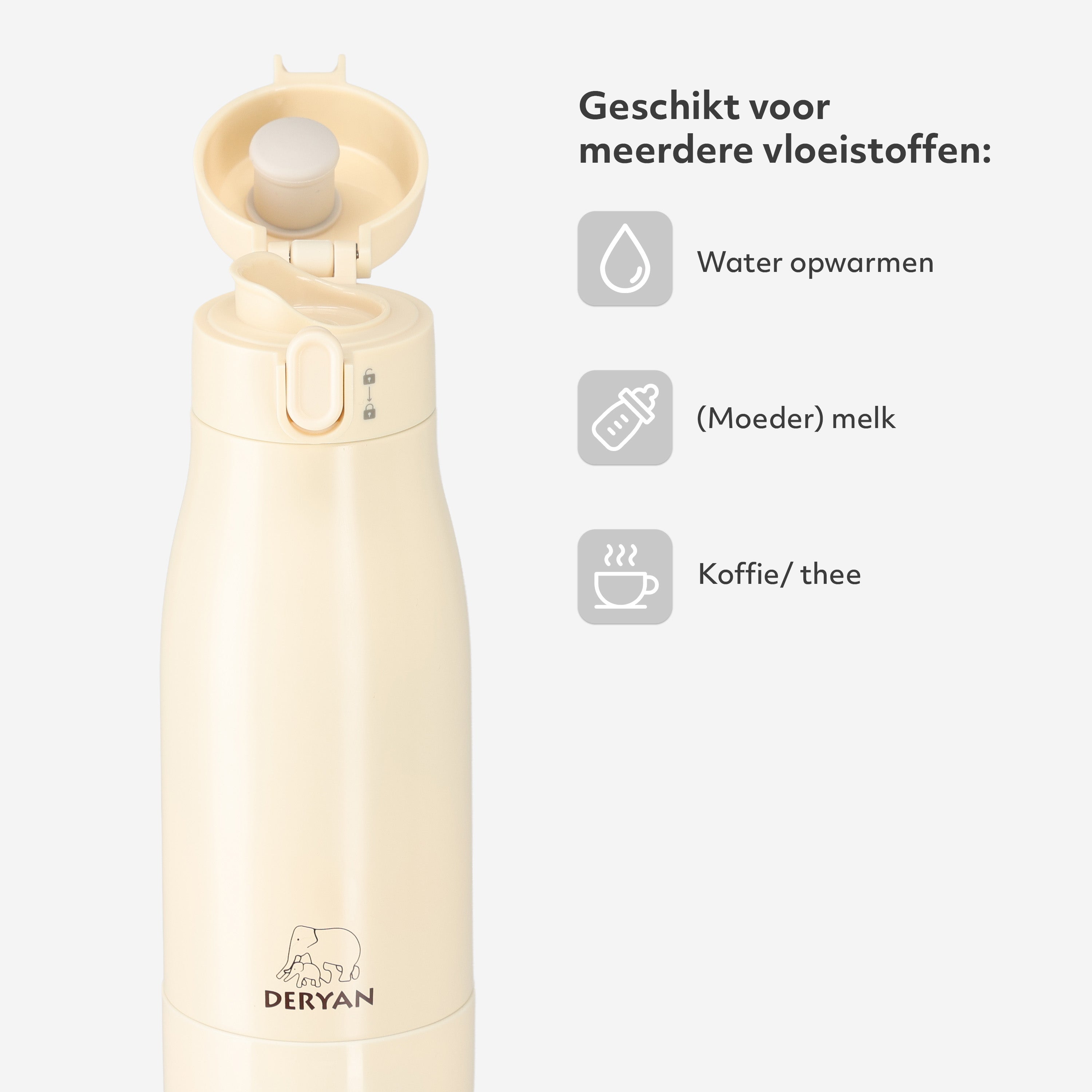 Draagbare Elektrische Flessenverwarmer - Draadloos - Créme
