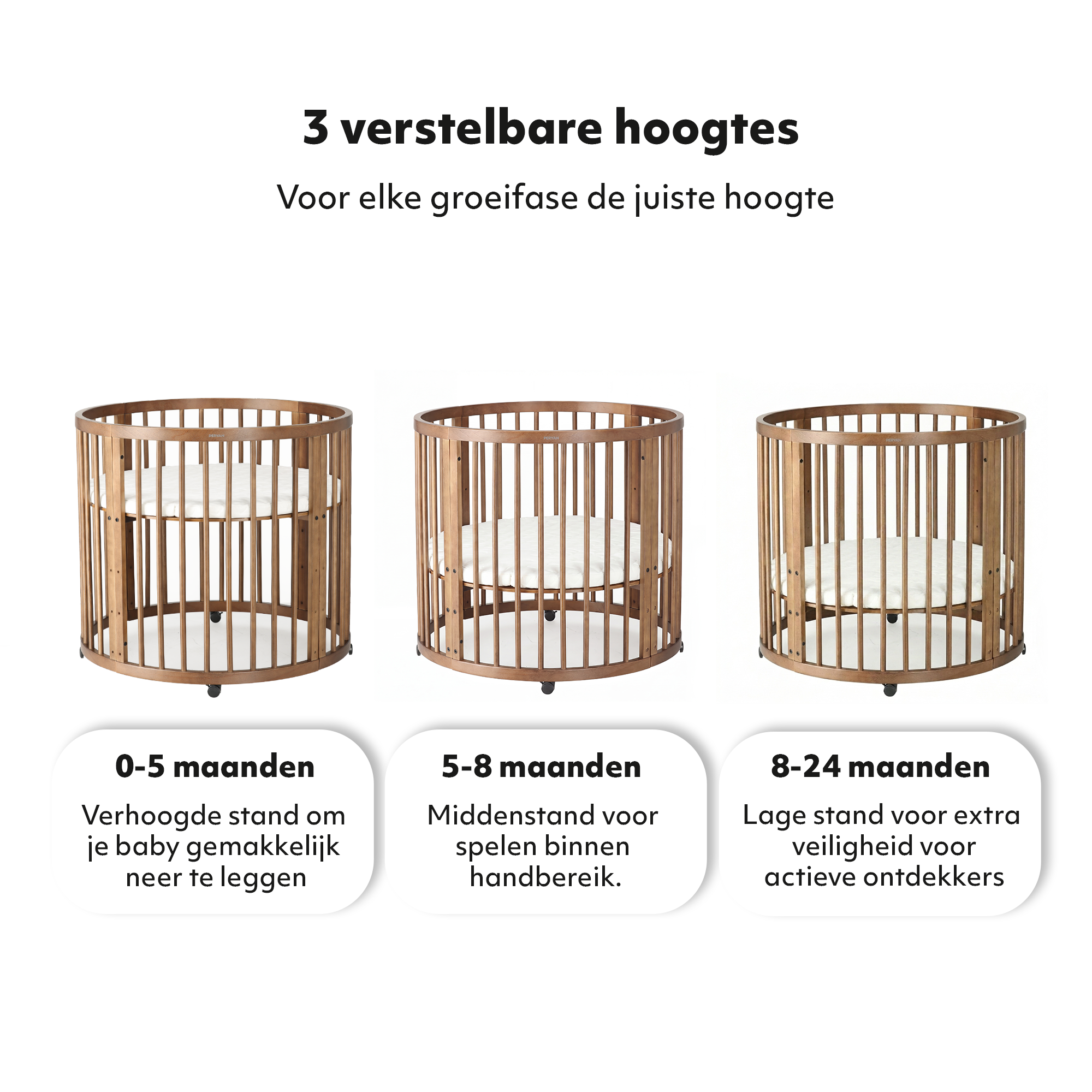 Willow Houten Ronde Box inclusief matras - Brown