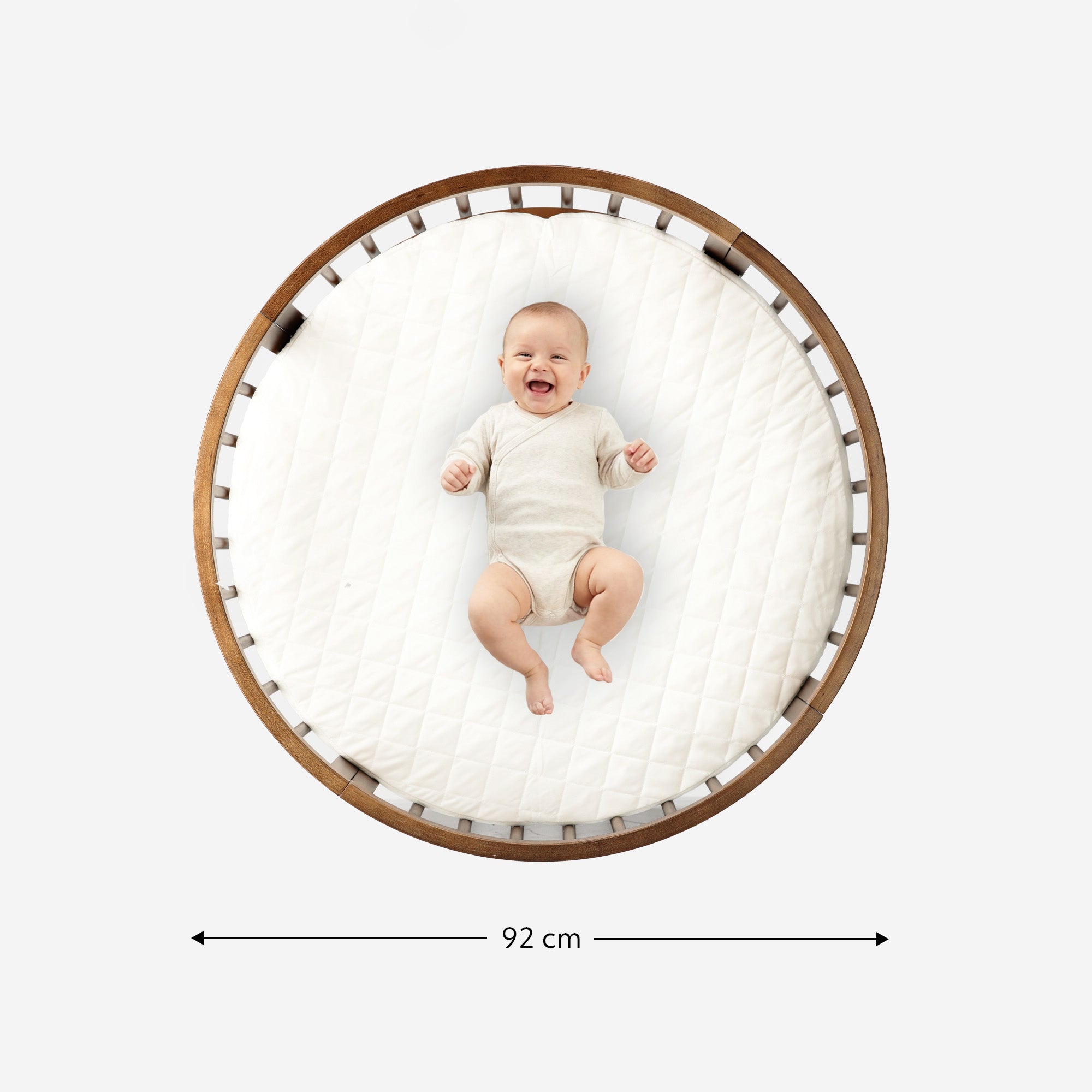 Willow Houten Ronde Box inclusief matras - Brown