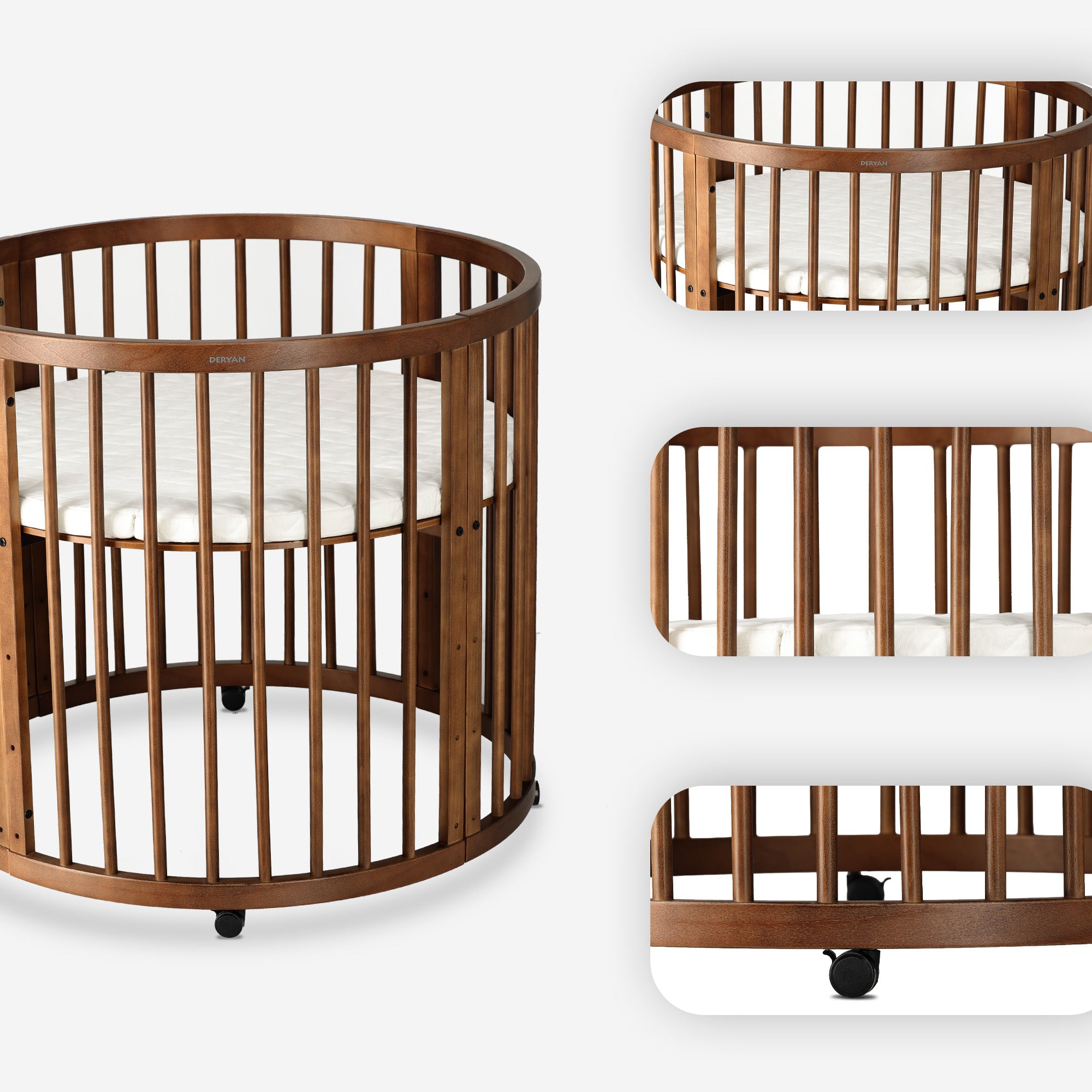 Willow Houten Ronde Box inclusief matras - Brown
