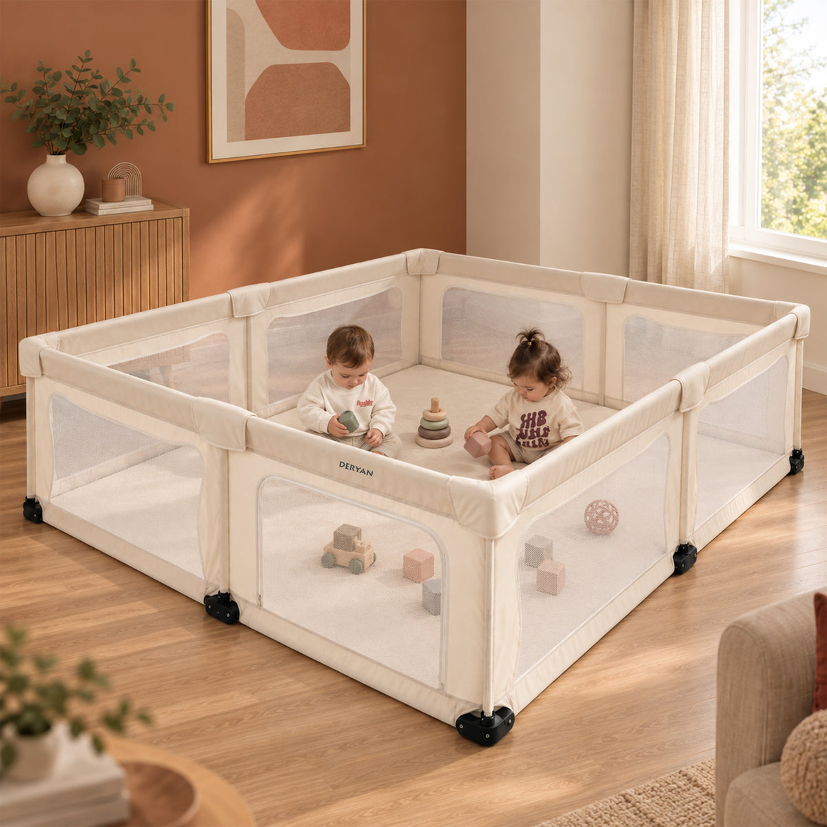 Opvouwbare Kinderbox XL - Cream