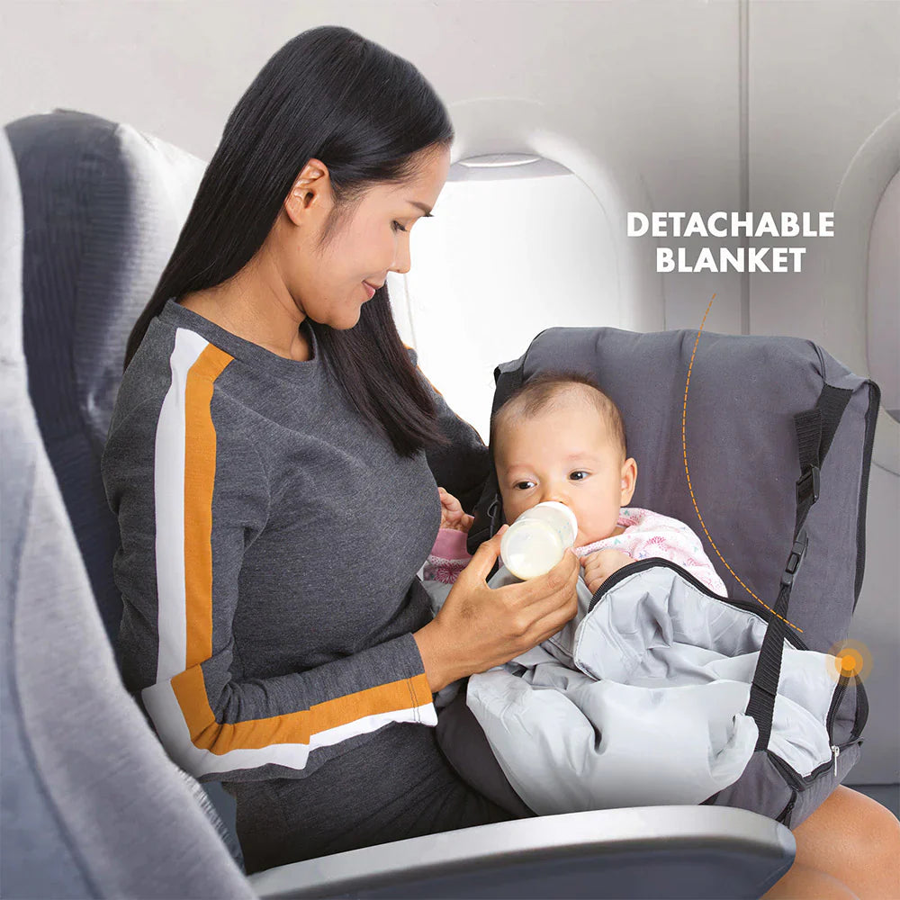 DERYAN AirTraveller Cuna de avión - Almohada de viaje con colchón - Plegado compacto