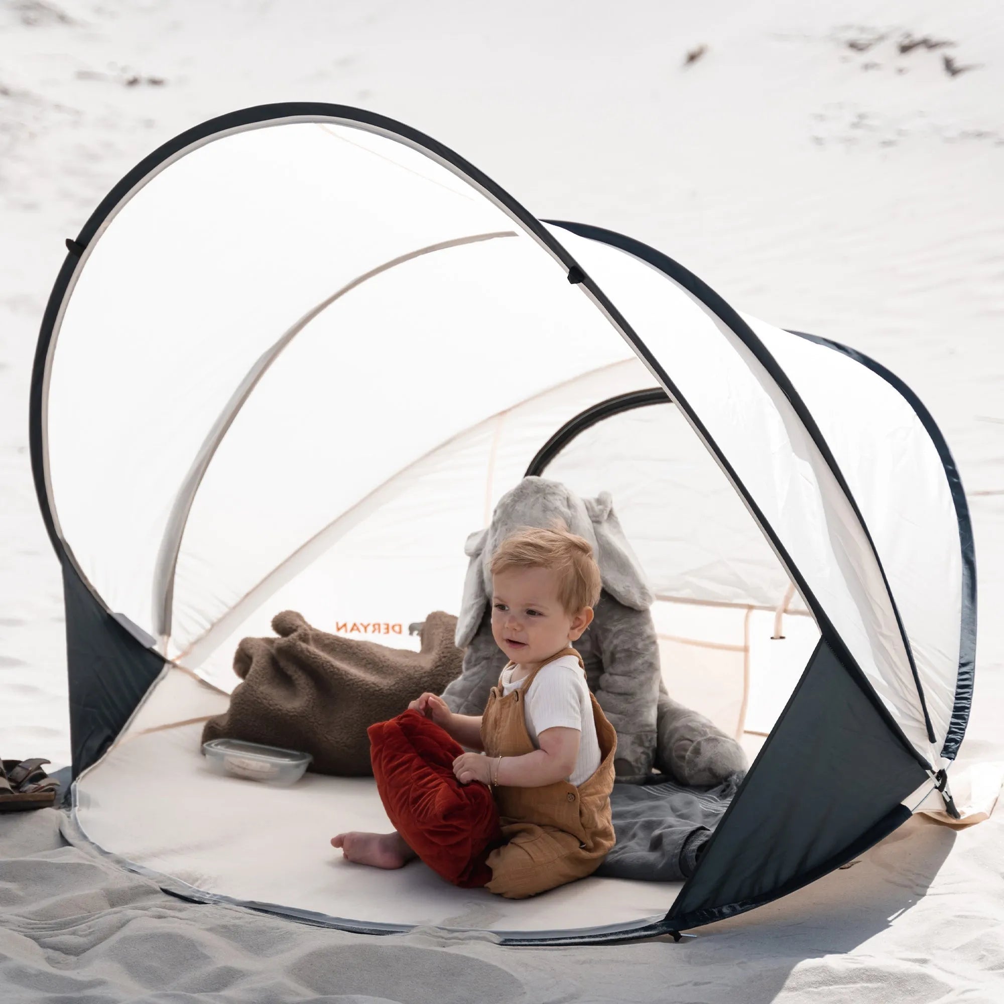 Deryan Luxe Pop Up Strandtent XXL - Anti-UV 50+ - Cream