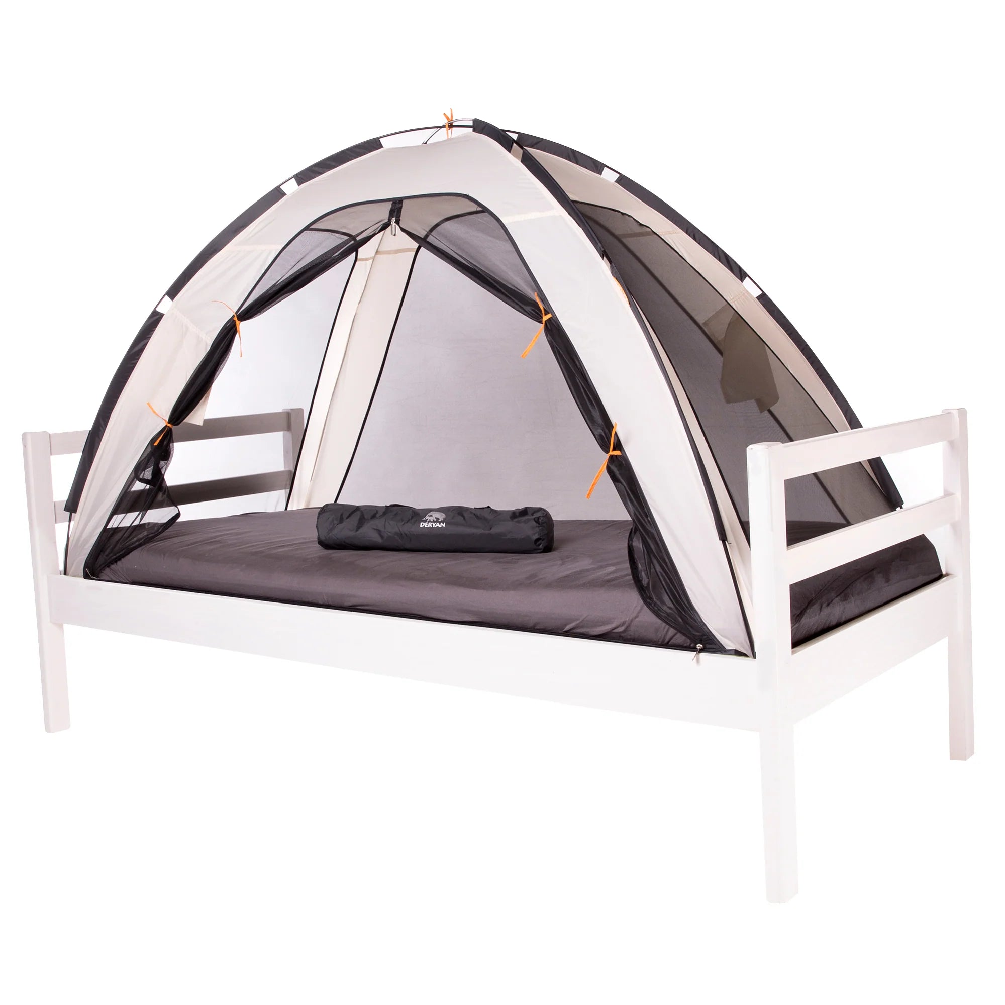 Bedtent Klamboe Cream - 200x90cm - Hoogste kwaliteit Muggennet