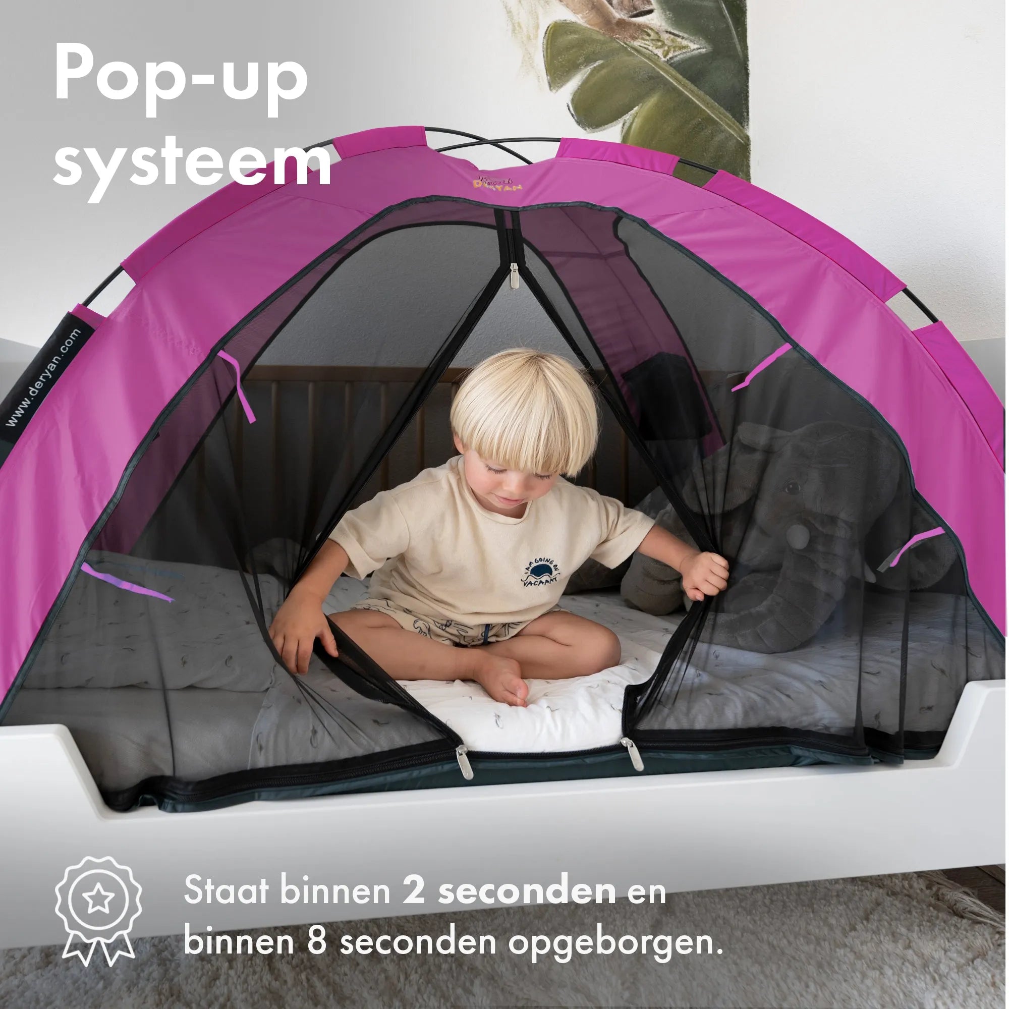 Bedtent Klamboe Paars - 200x90cm - Hoogste kwaliteit Muggennet