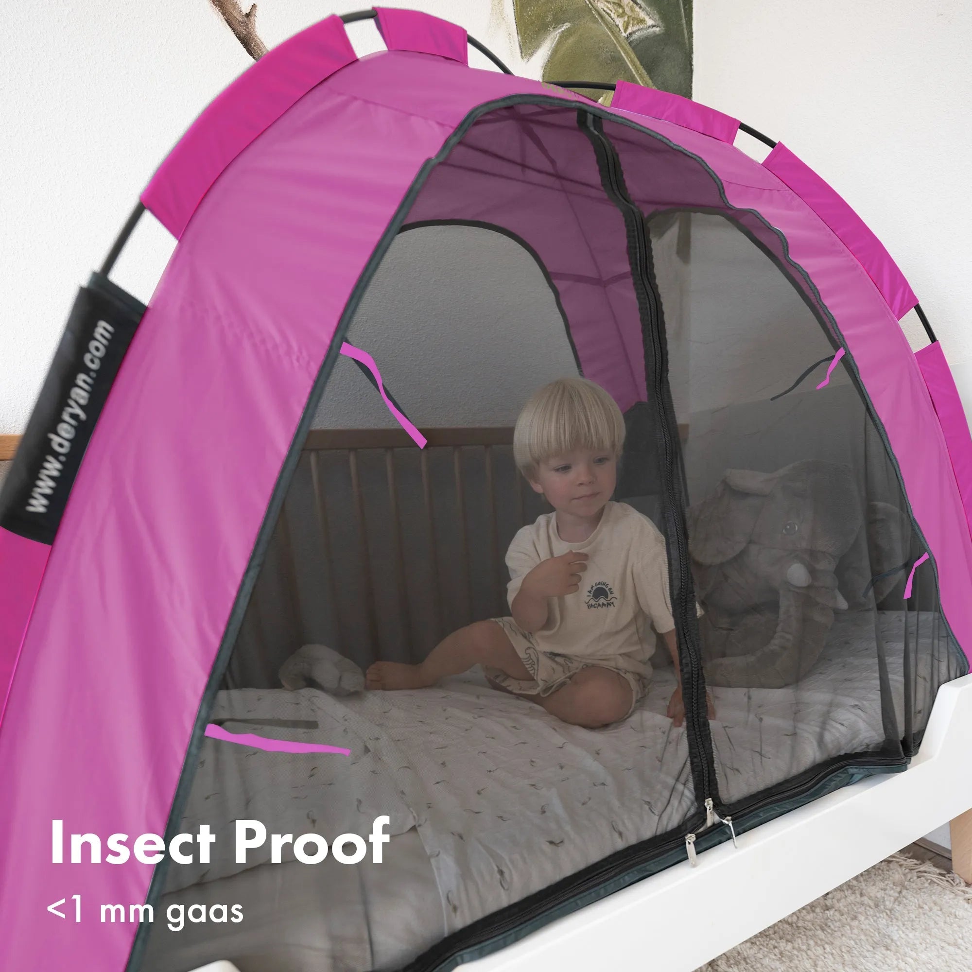 Bedtent Klamboe Paars - 200x90cm - Hoogste kwaliteit Muggennet