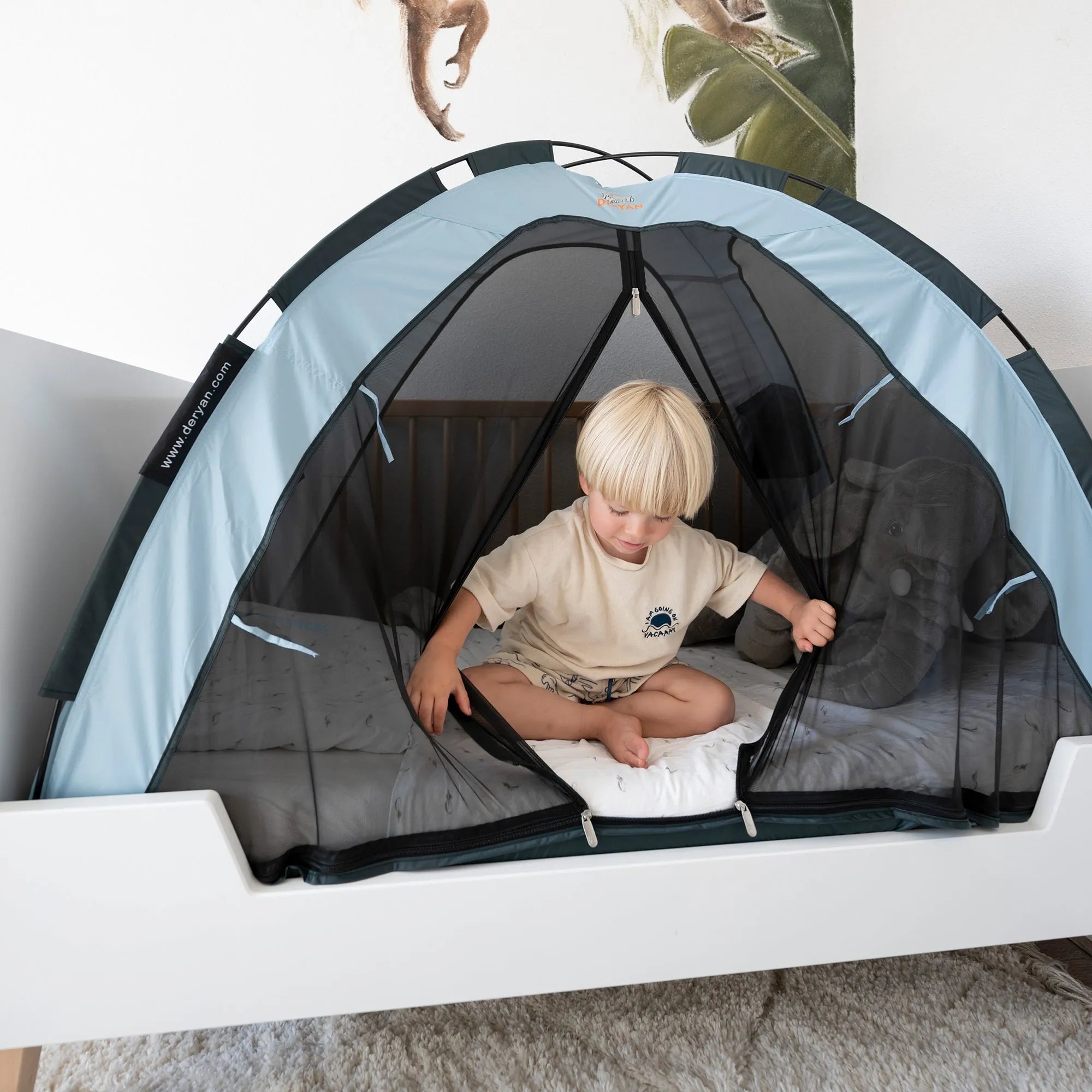 Bed Tent Mosquito Net Sky Blue - 200x90cm - Moustiquaire de haute qualité